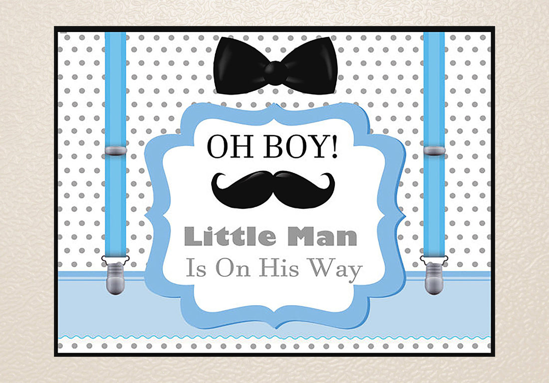 Little Man Theme Customized Backdrop