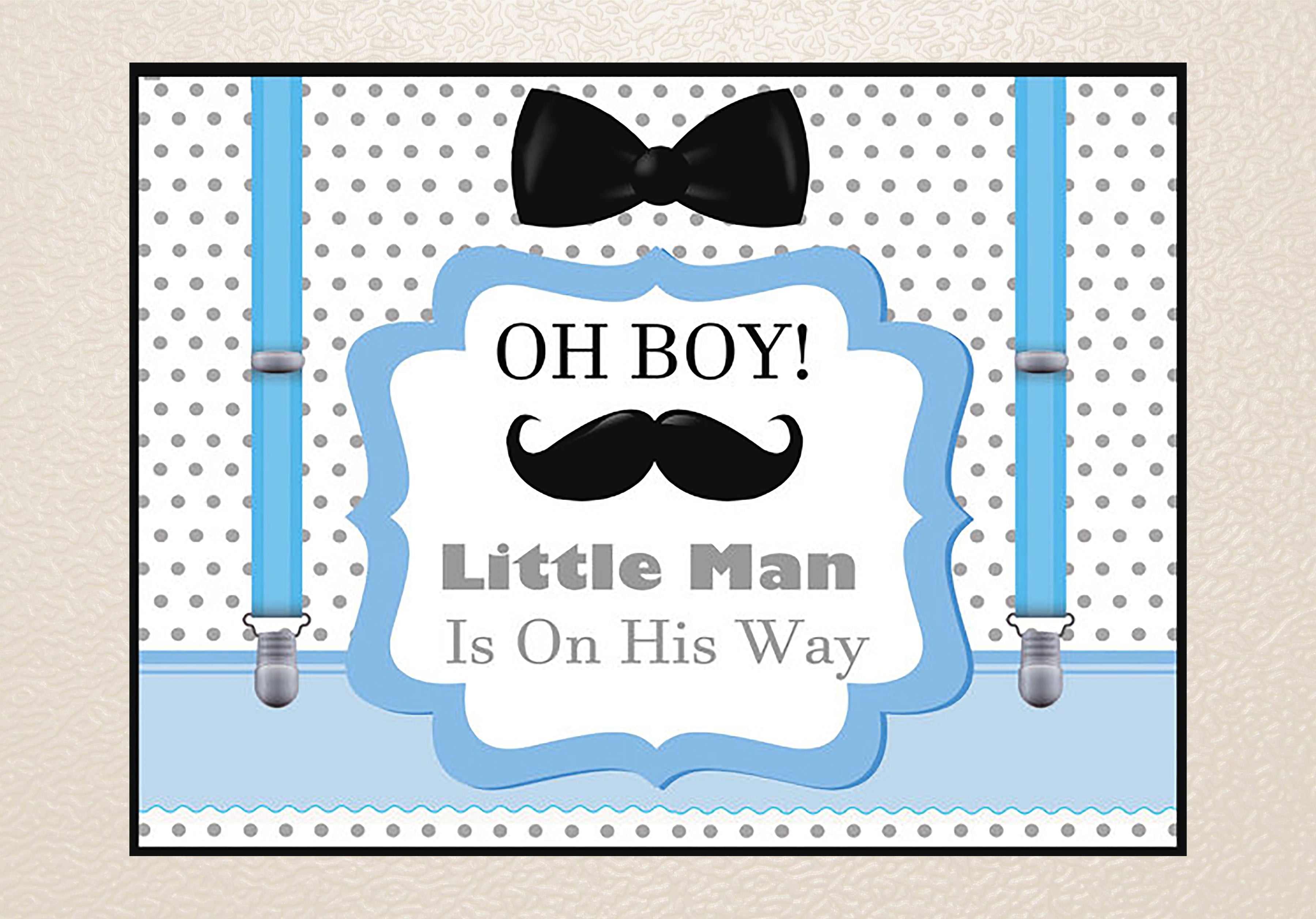 Little Man Theme Customized Backdrop