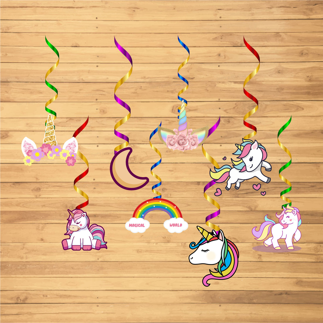 Unicorn Theme Swirls