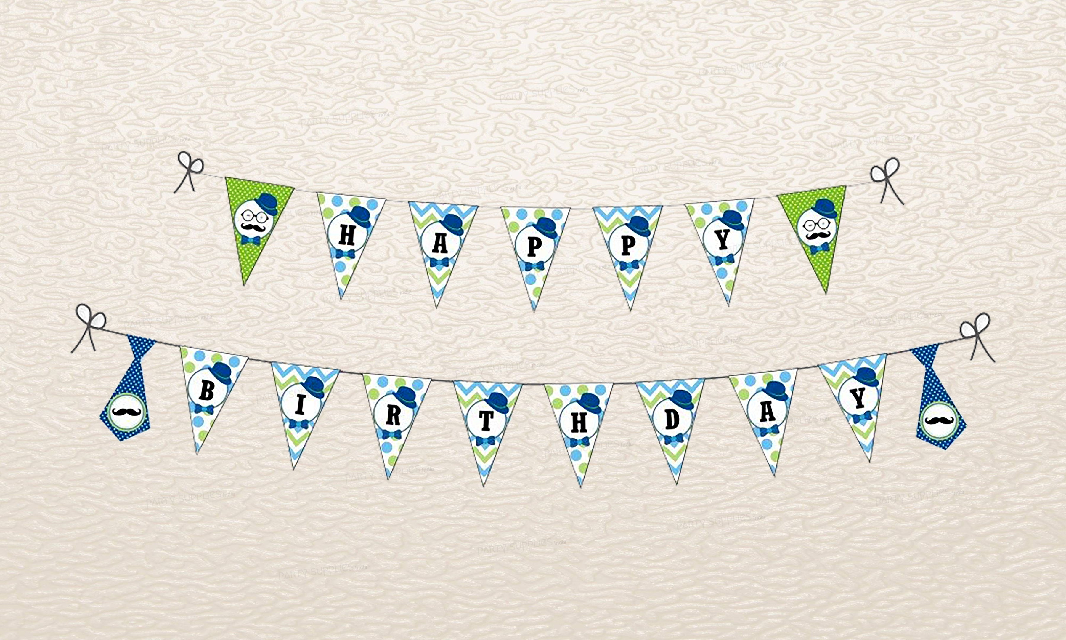 Little Man Theme Flag Hanging