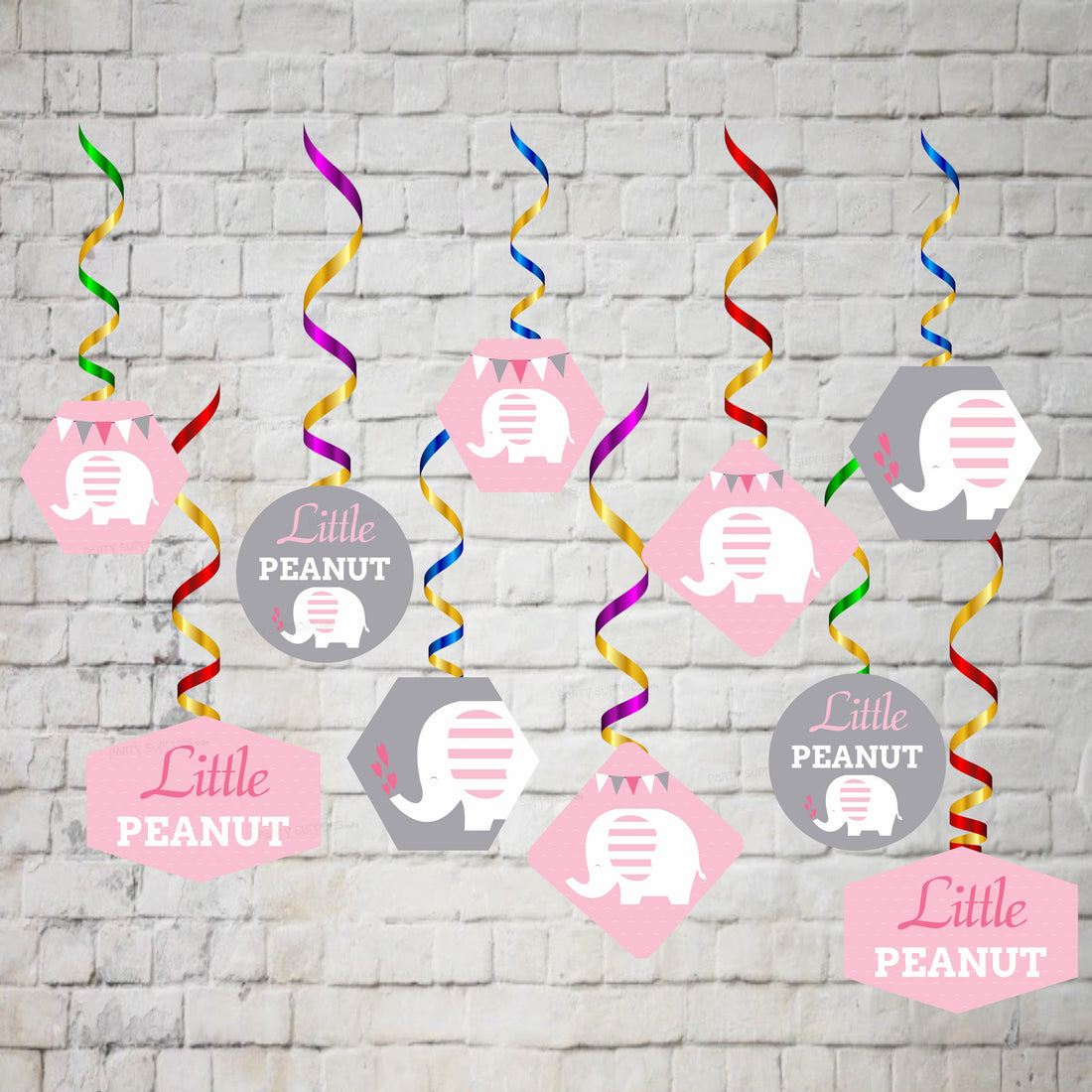 Pink Elephant Theme Swirls