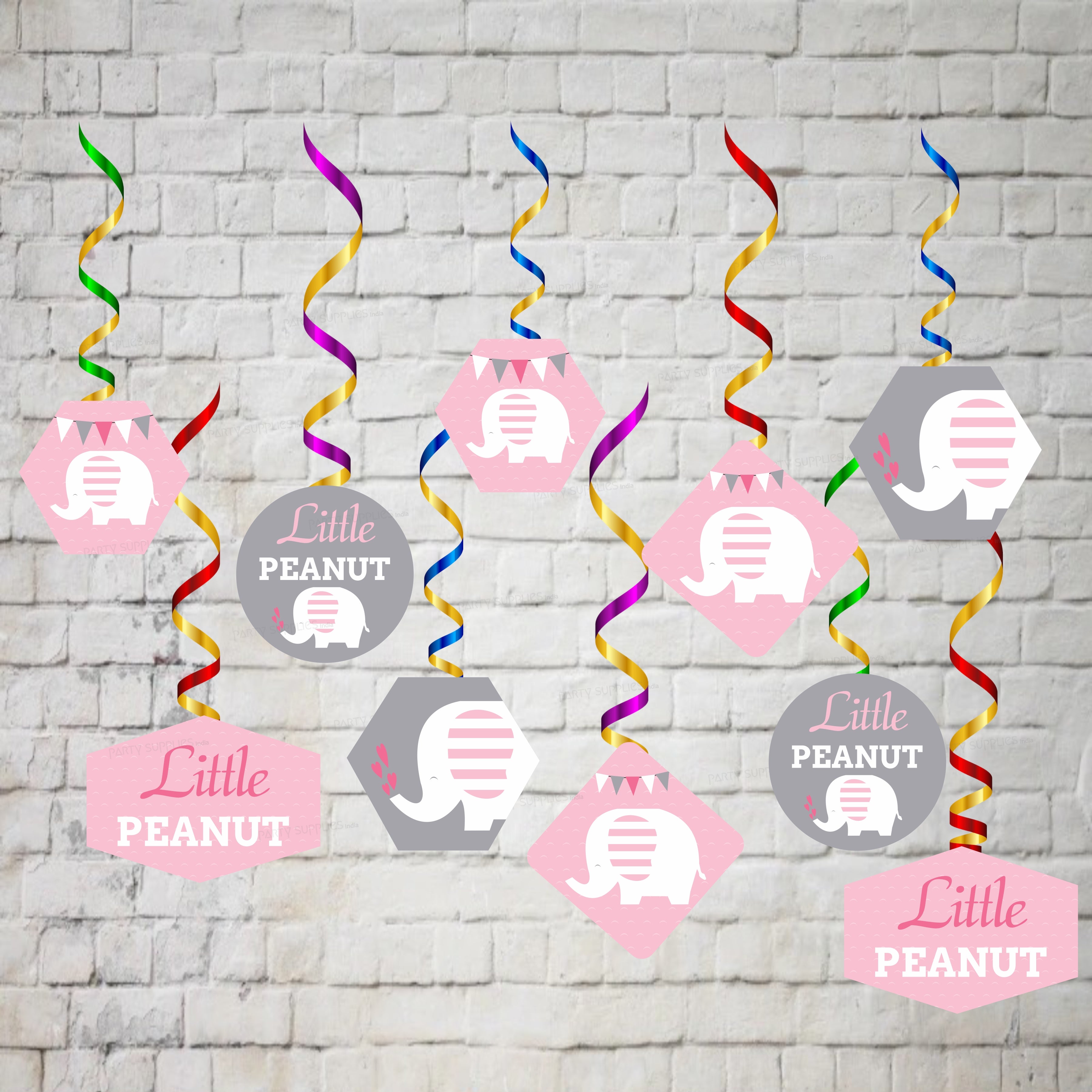 Pink Elephant Theme Swirls