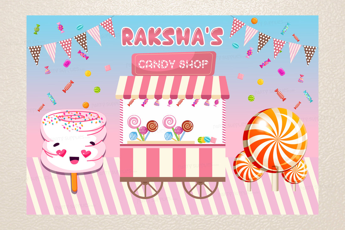 Candy Shop Theme Backdrop