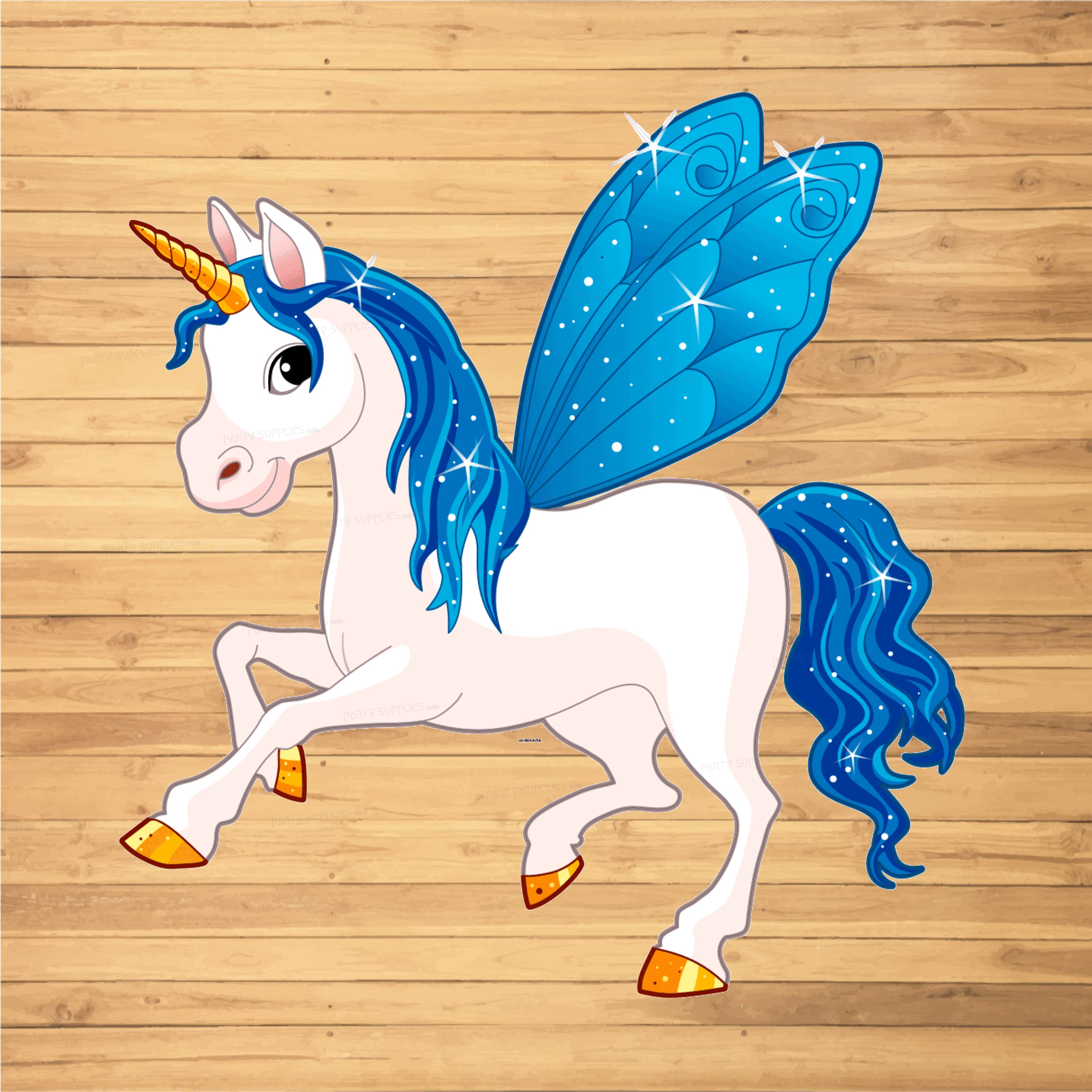 Unicorn Theme Horse with Wings Cutout