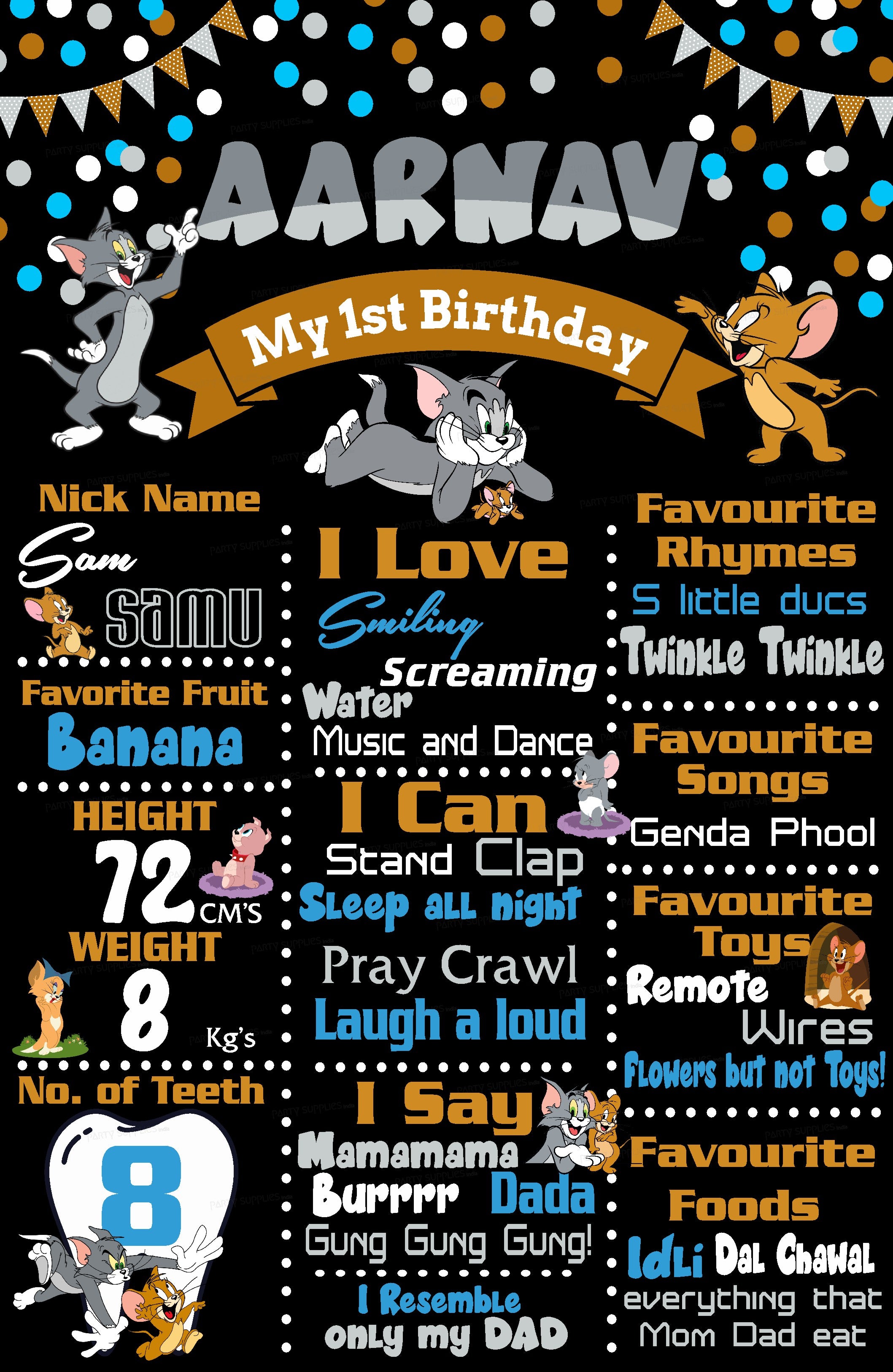 Tom & Jerry Theme Chalk Board