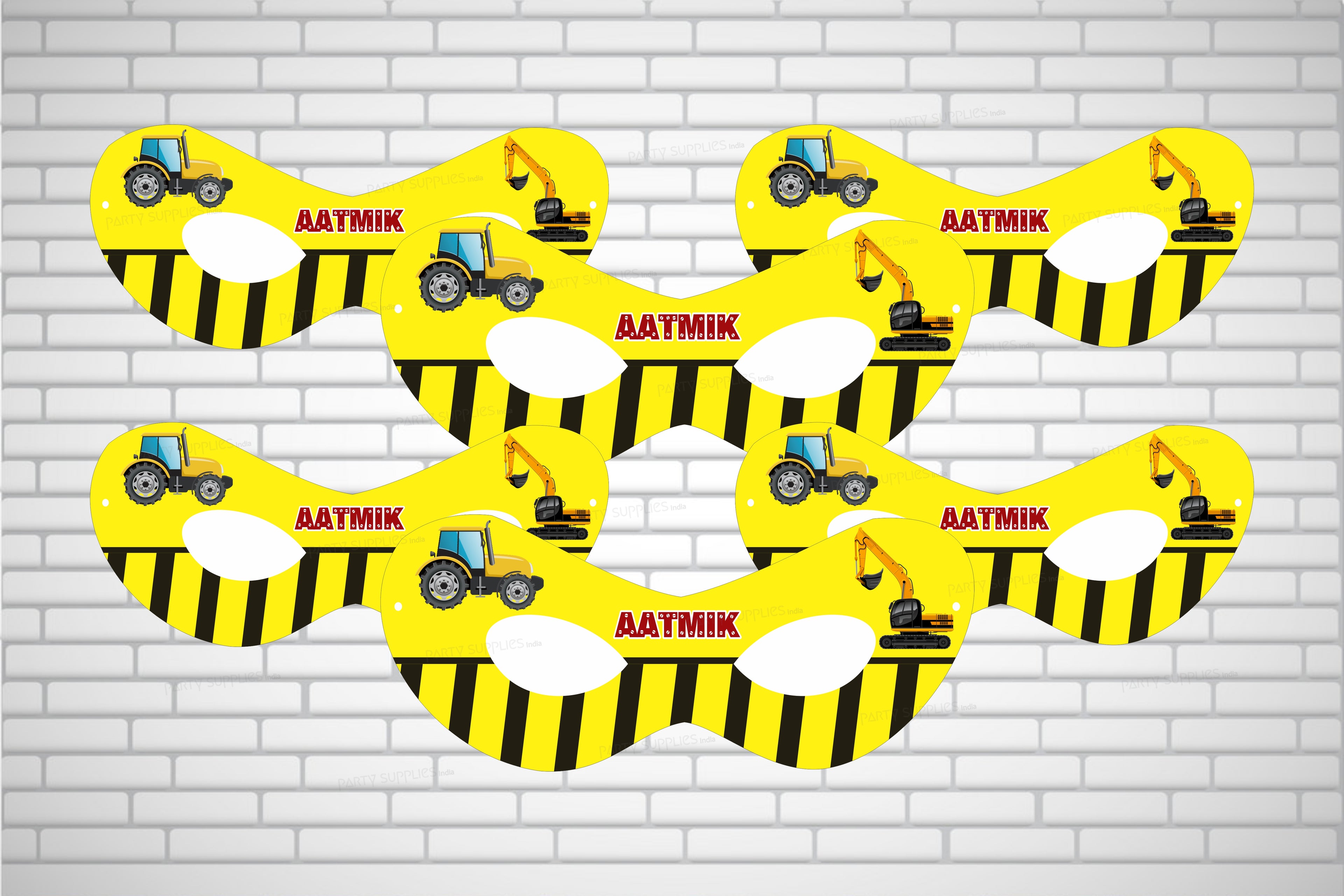 Construction Theme Eye Mask