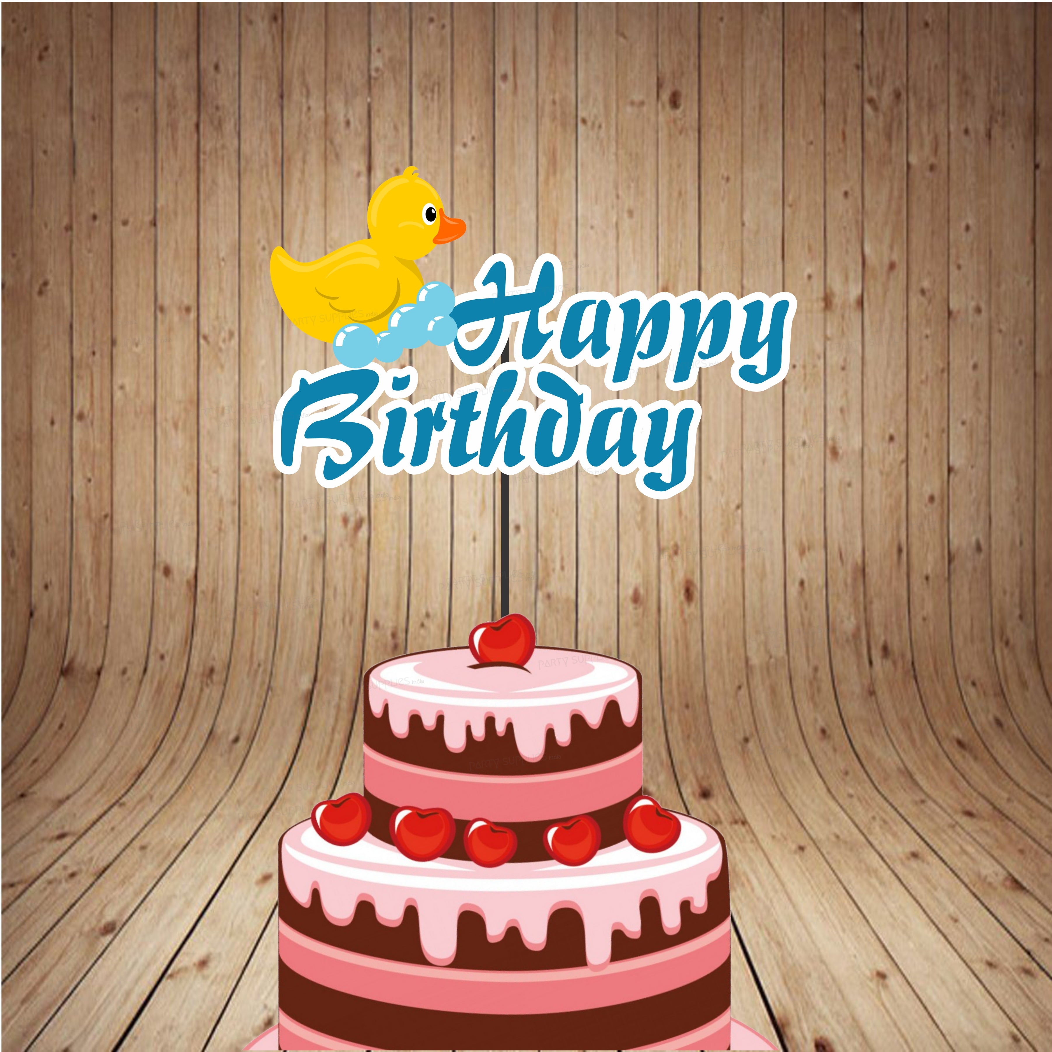 Duck Theme Boy Cake Topper