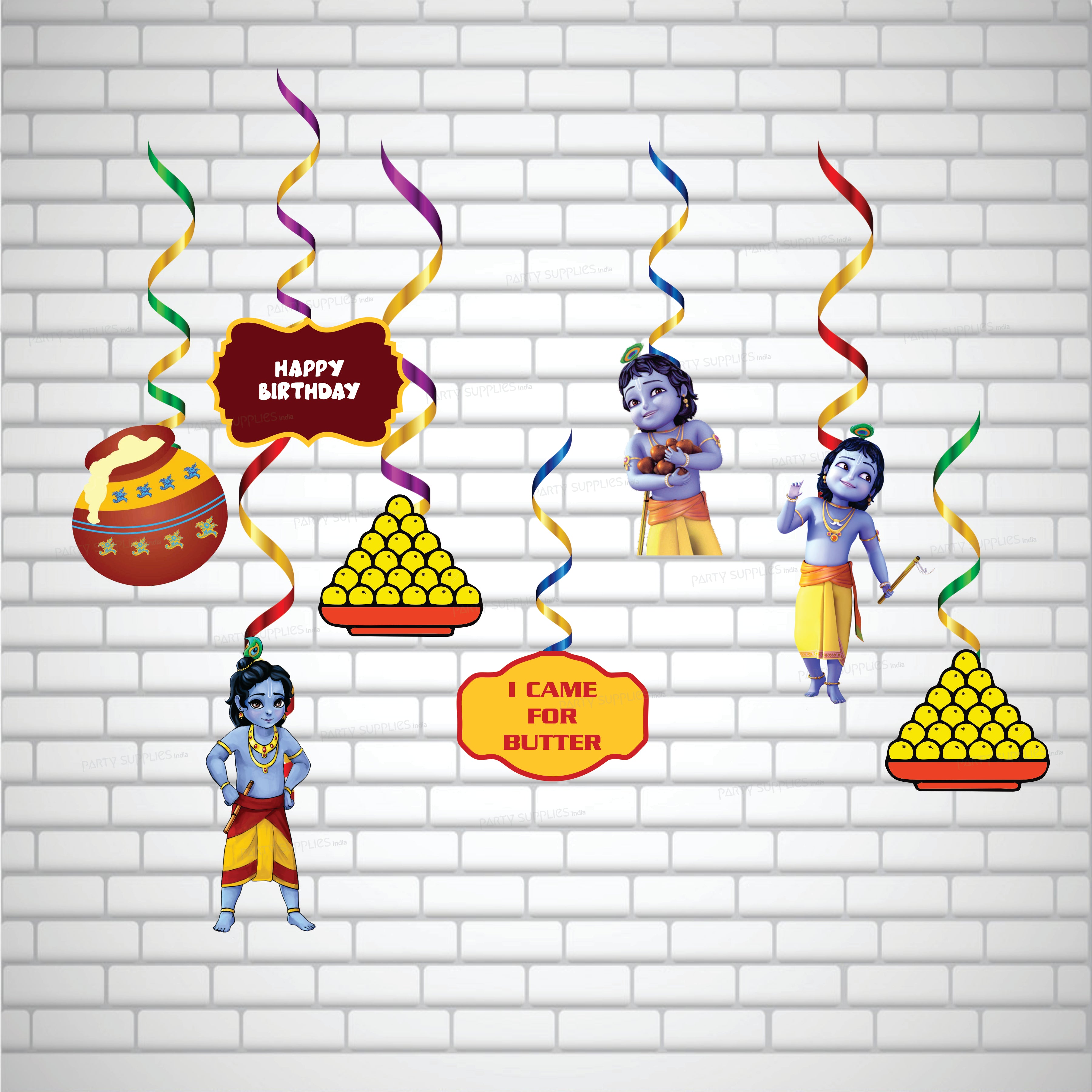 Little Krishna Theme Swirls