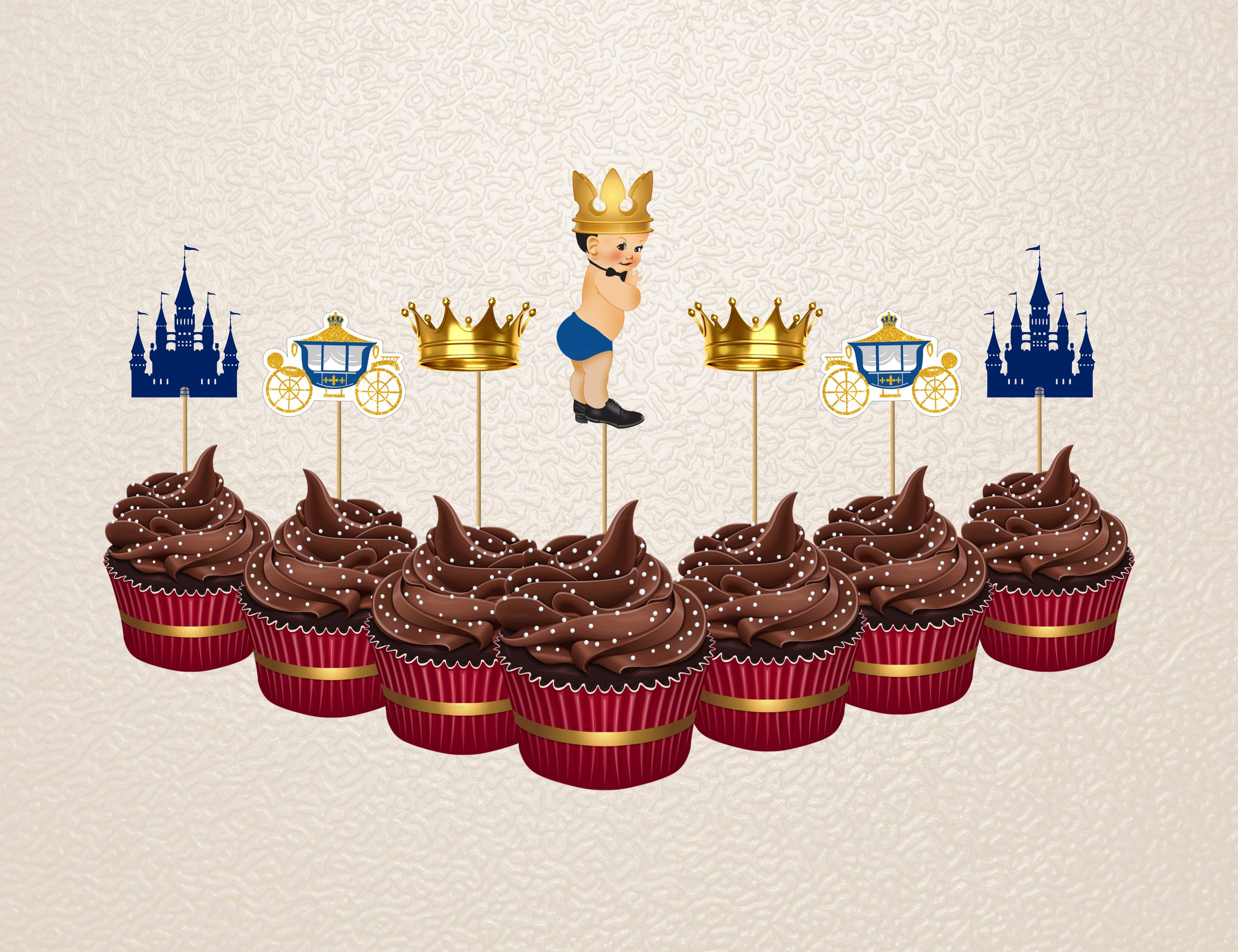 Prince Theme Customized Cup Cake Topper