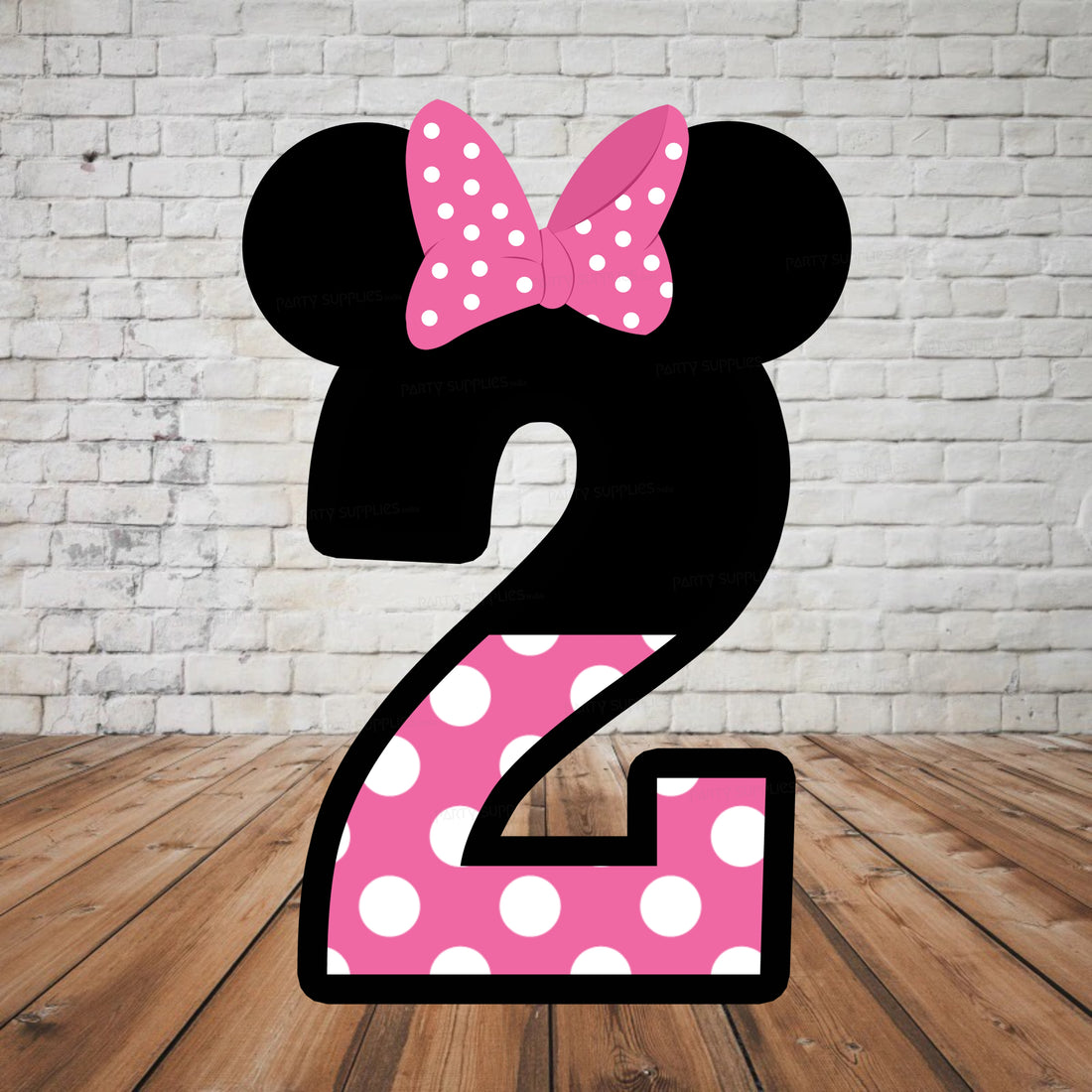 Minnie Mouse Theme Baby Age Cutout