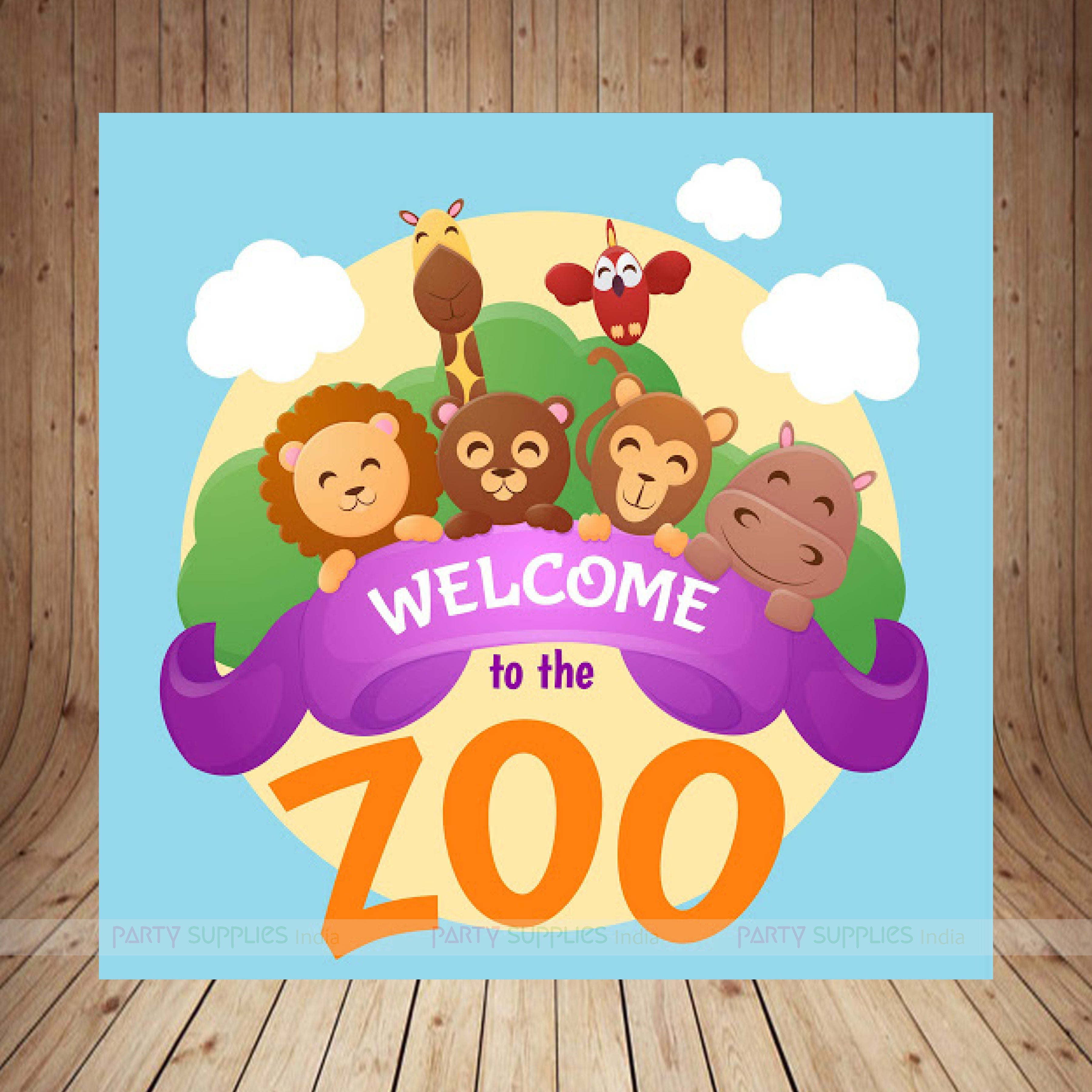 Jungle Theme Personalized Welcome Board - image 2 of 3 | Party Supplies India