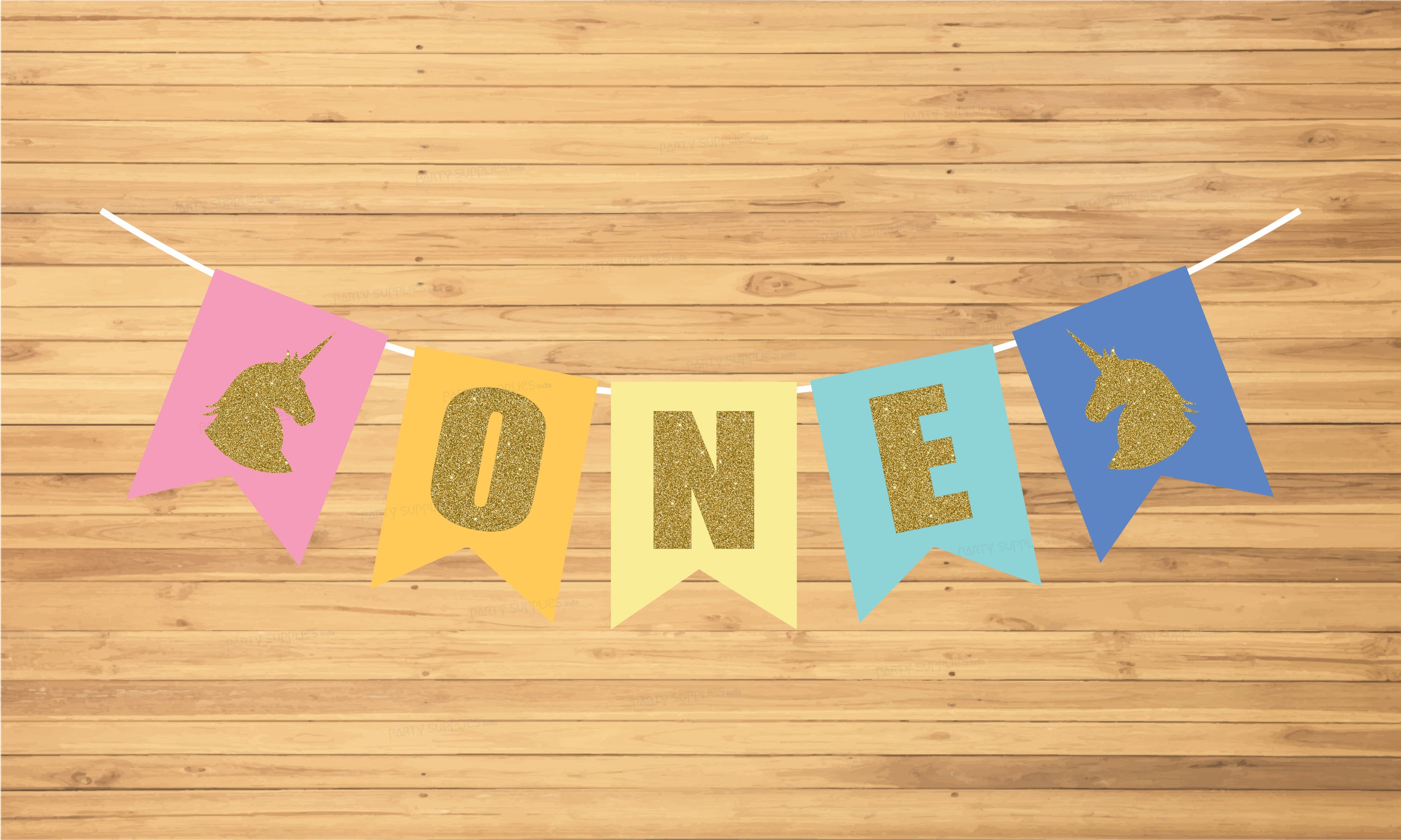 Unicorn Theme Customized with Baby Age Hanging