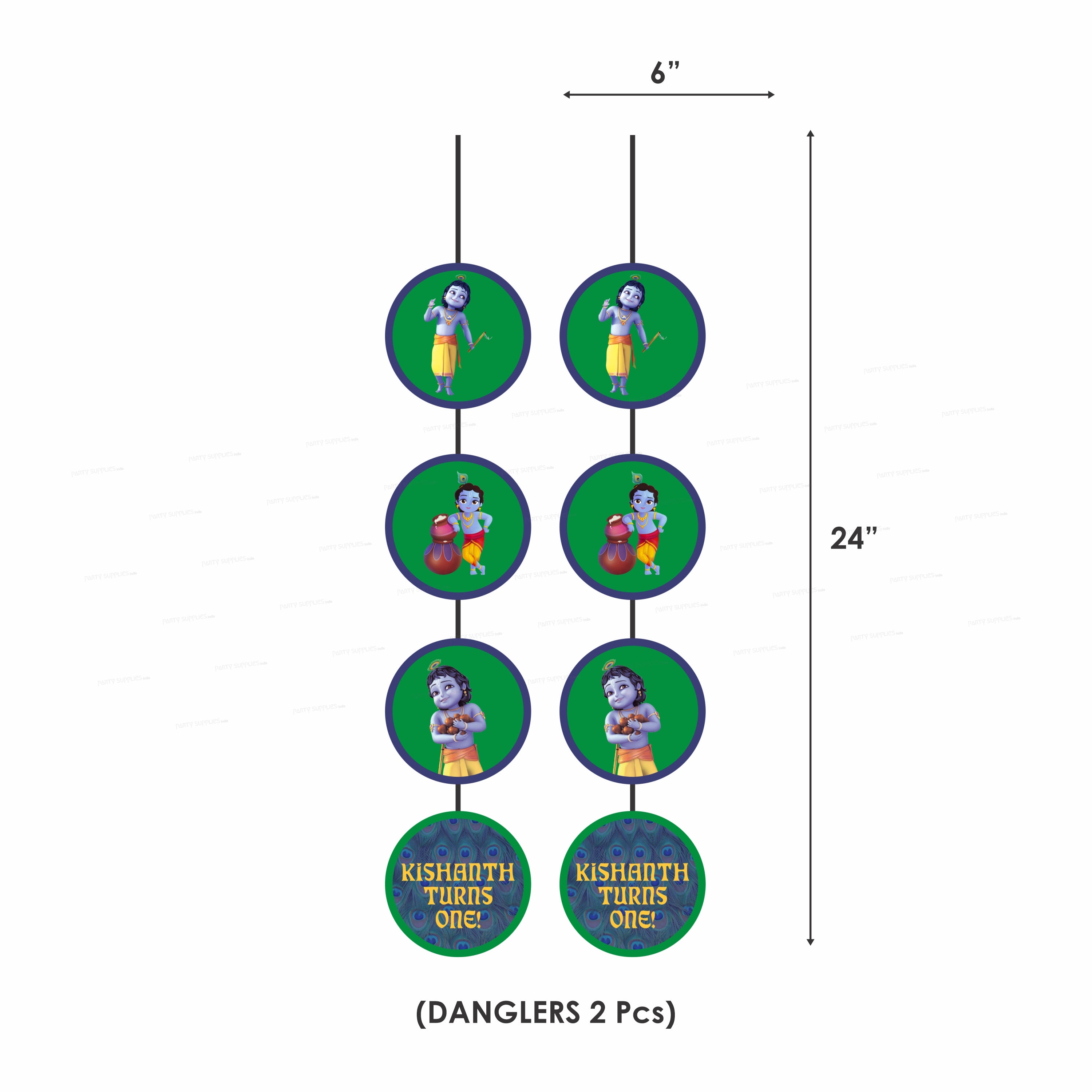 Little Krishna Theme Basic Kit - image 3 of 4 | Party Supplies India