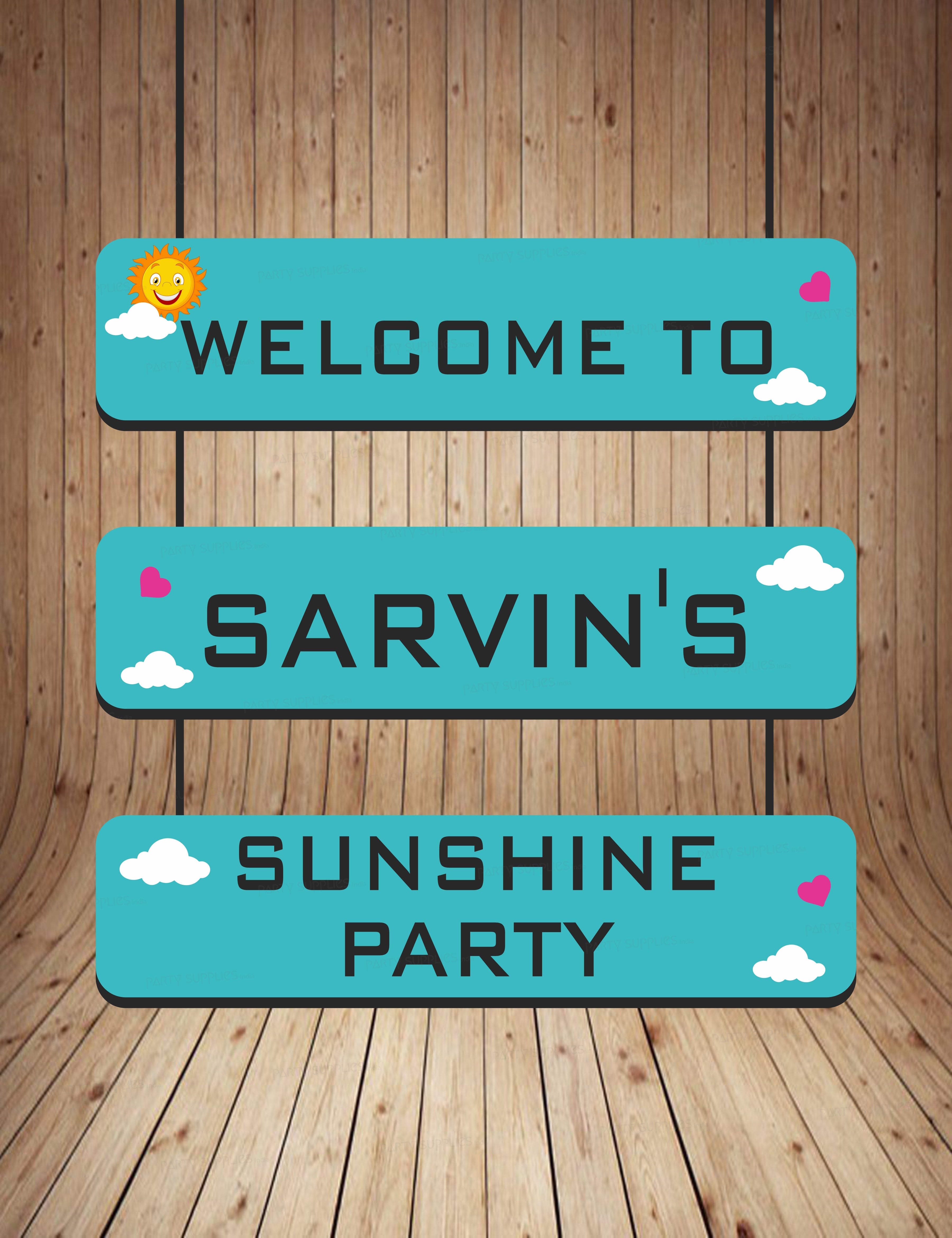 Sunshine Theme Boy Door Poster