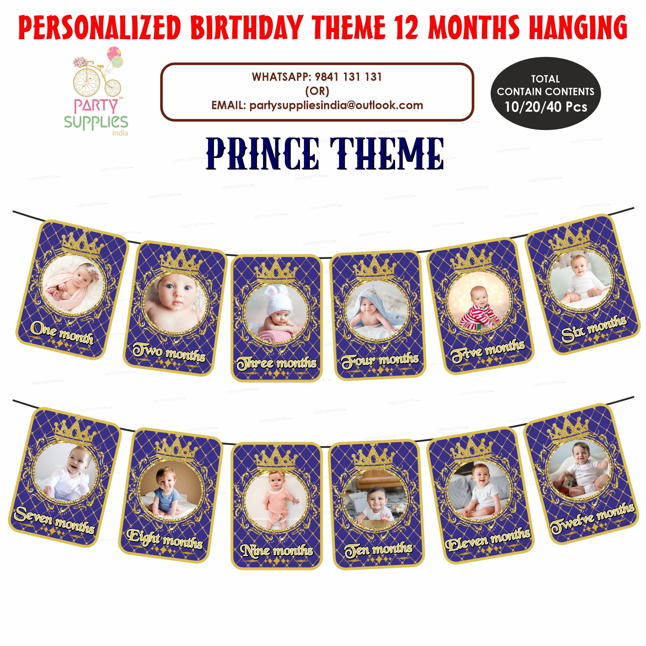 Prince Theme 12 Months Photo Banner
