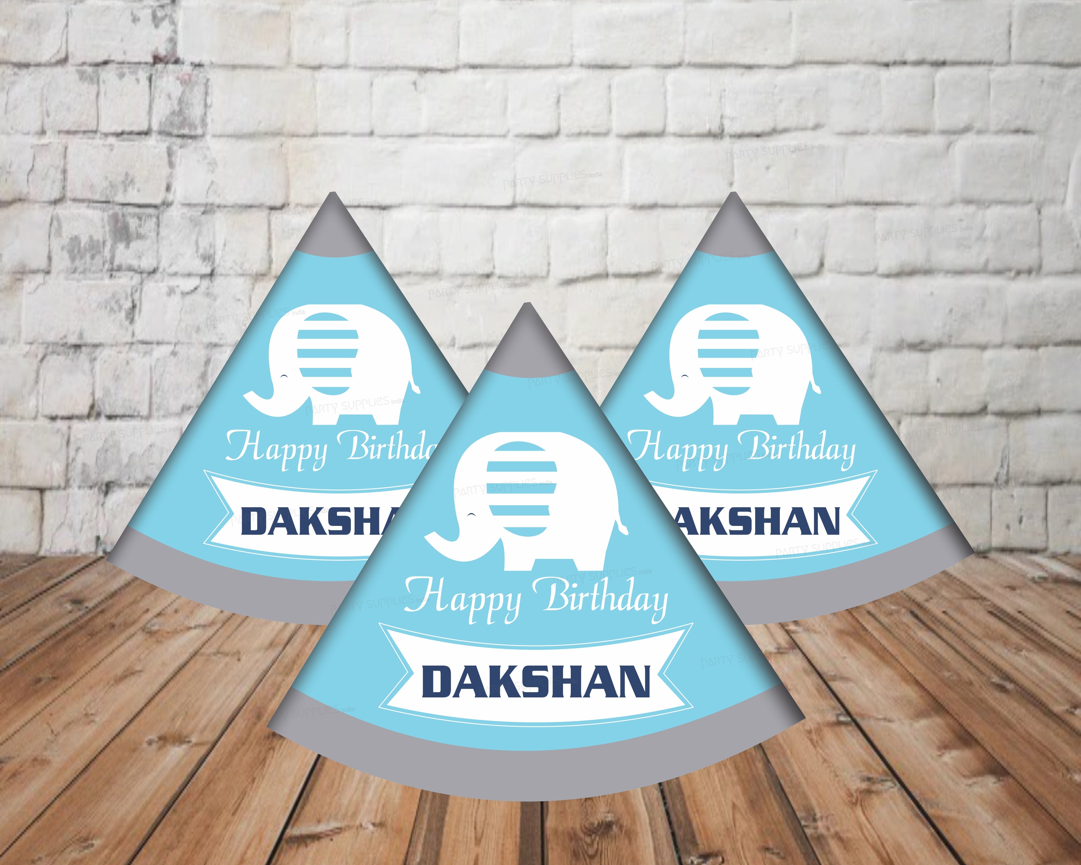 Blue Elephant Theme Customized Hat