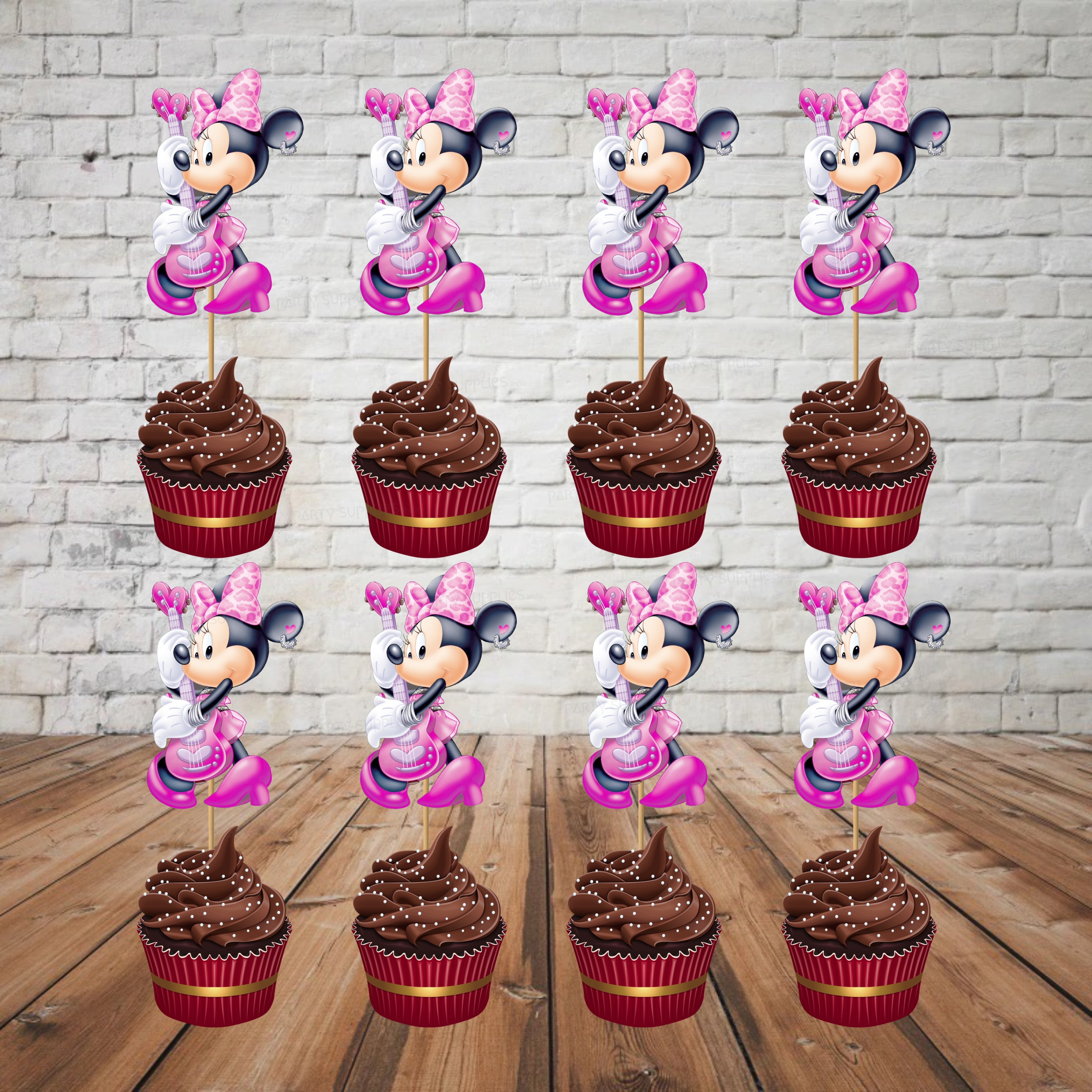 Minnie Mouse Theme Cupcake Topper