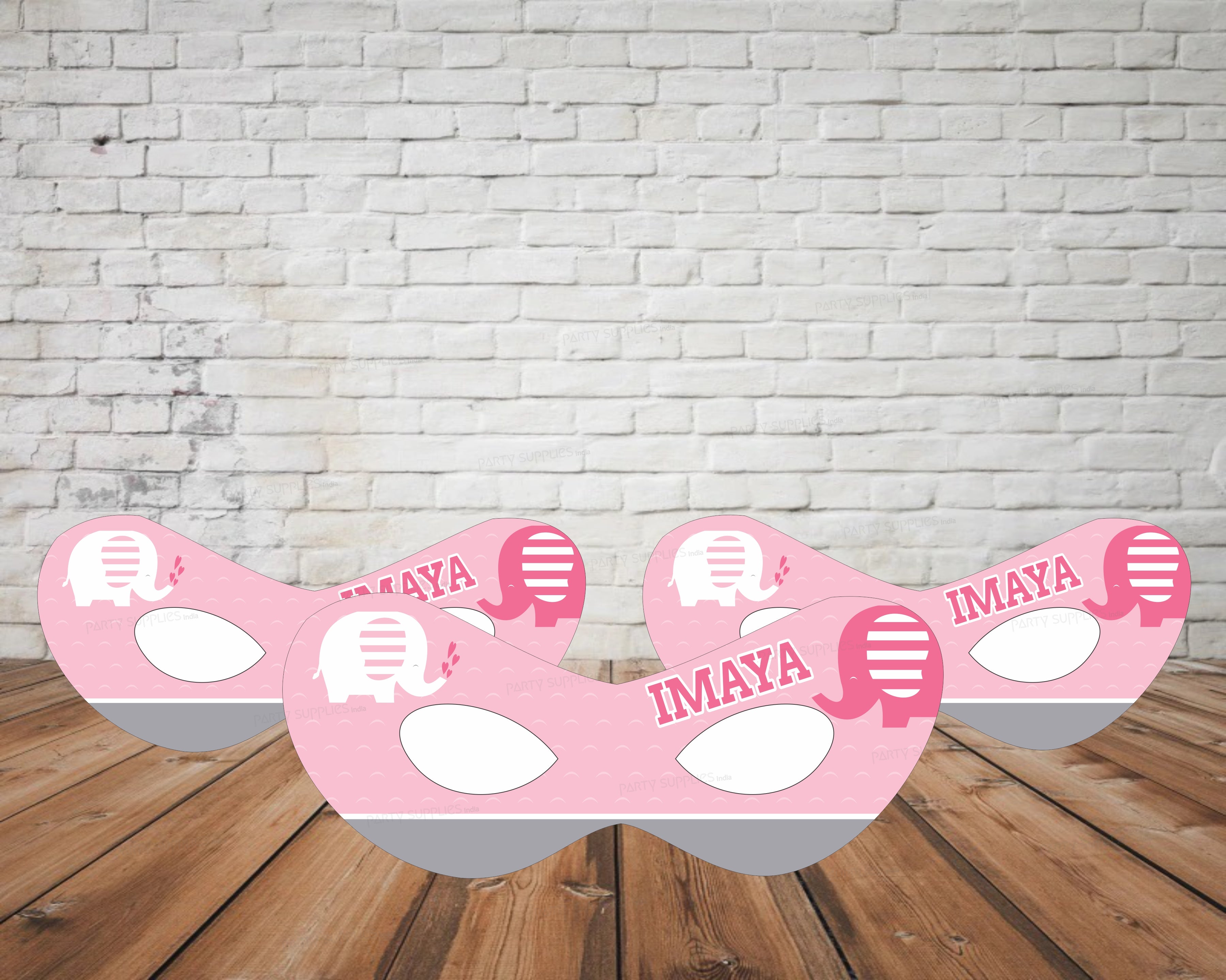 Pink Elephant Theme Customized Eye Mask - image 2 of 3 | Party Supplies India