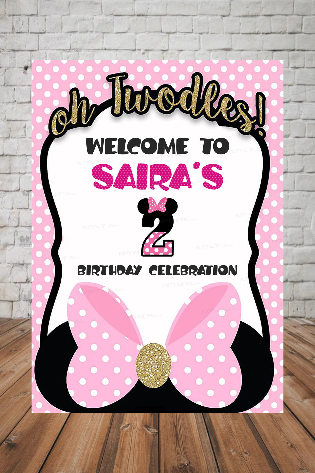 Minnie Mouse Theme Welcome Board