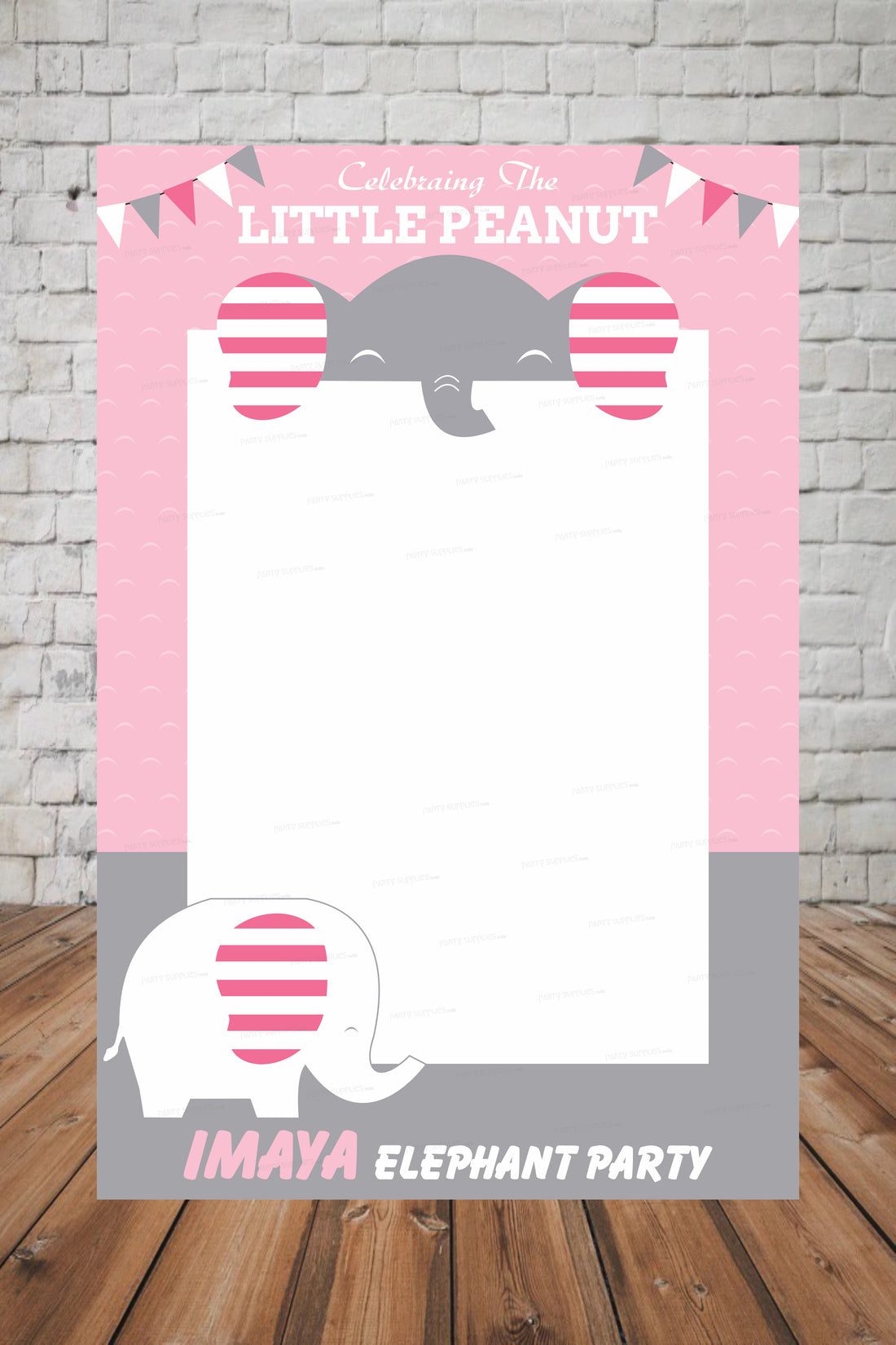 Pink Elephant Theme Customized Photobooth