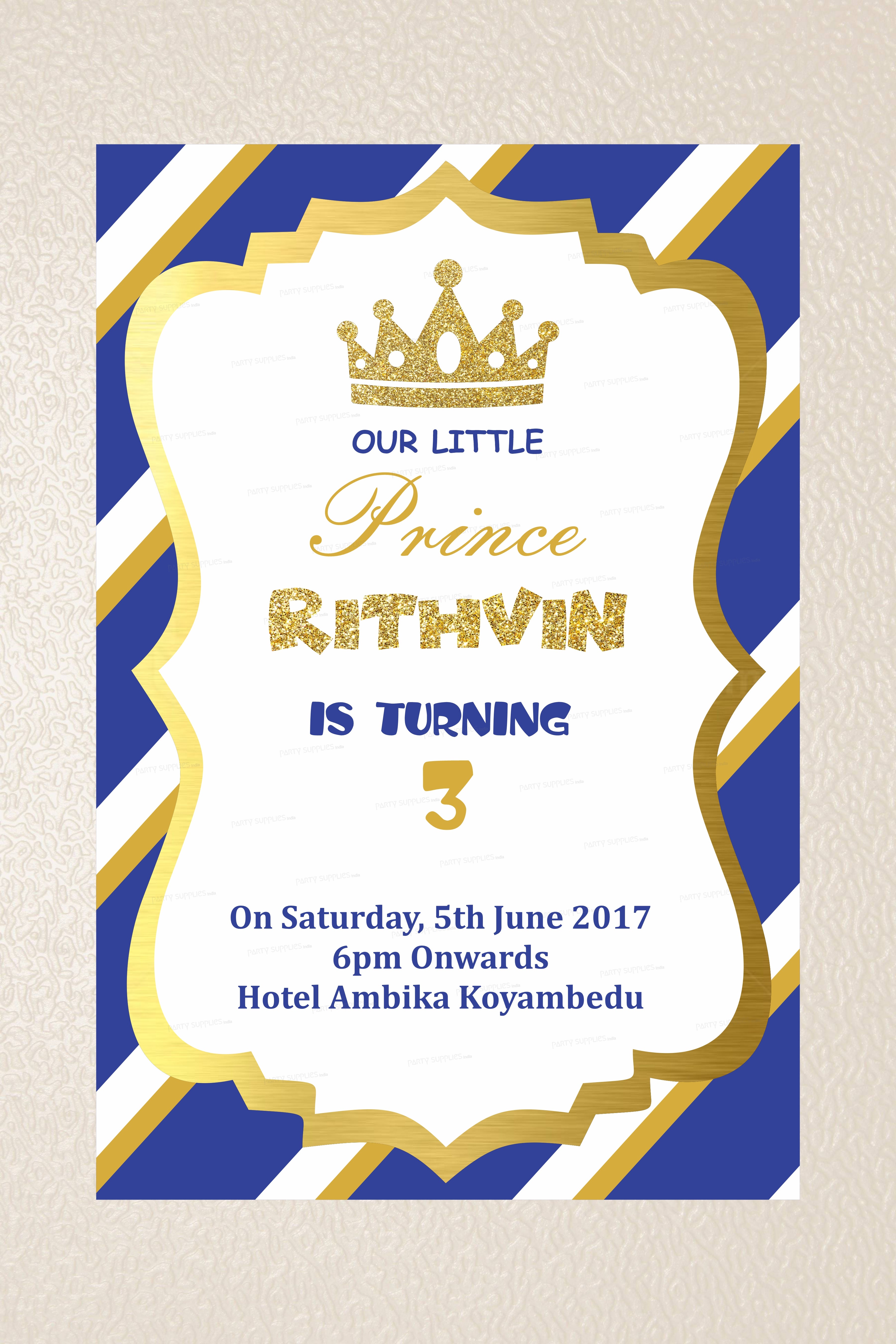 Prince Theme Personalized Invite