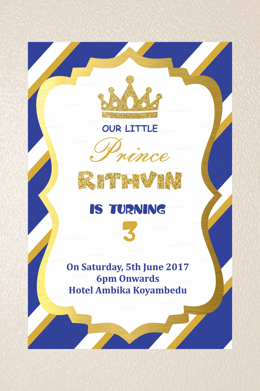 Prince Theme Personalized Invite