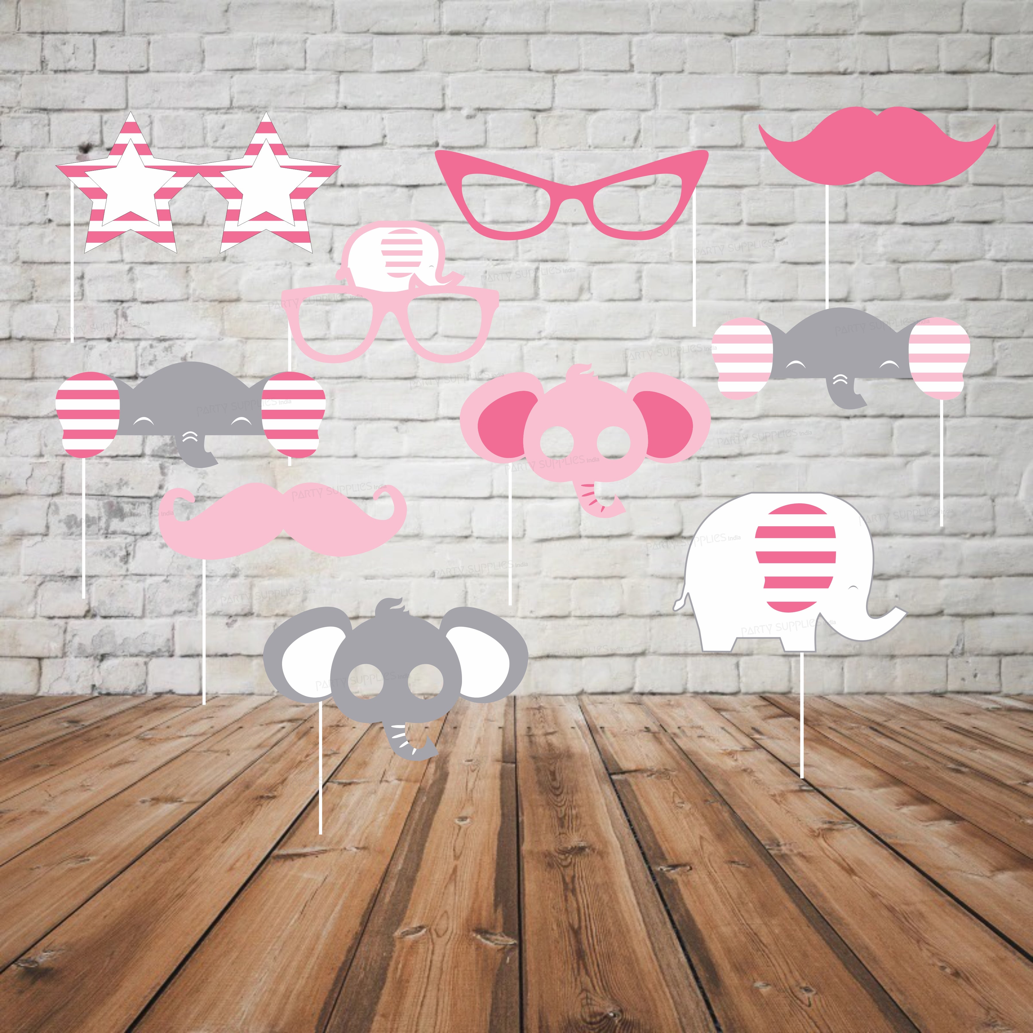 Pink Elephant Theme Props