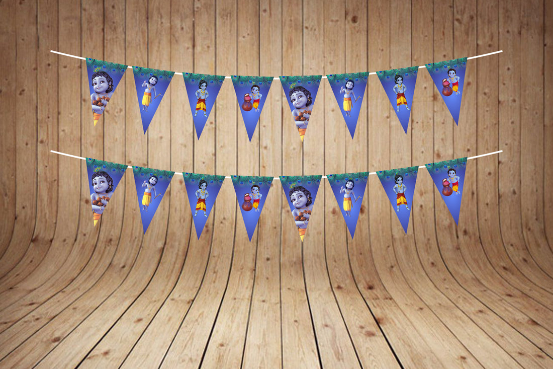 Little Krishna Flag Theme Hanging