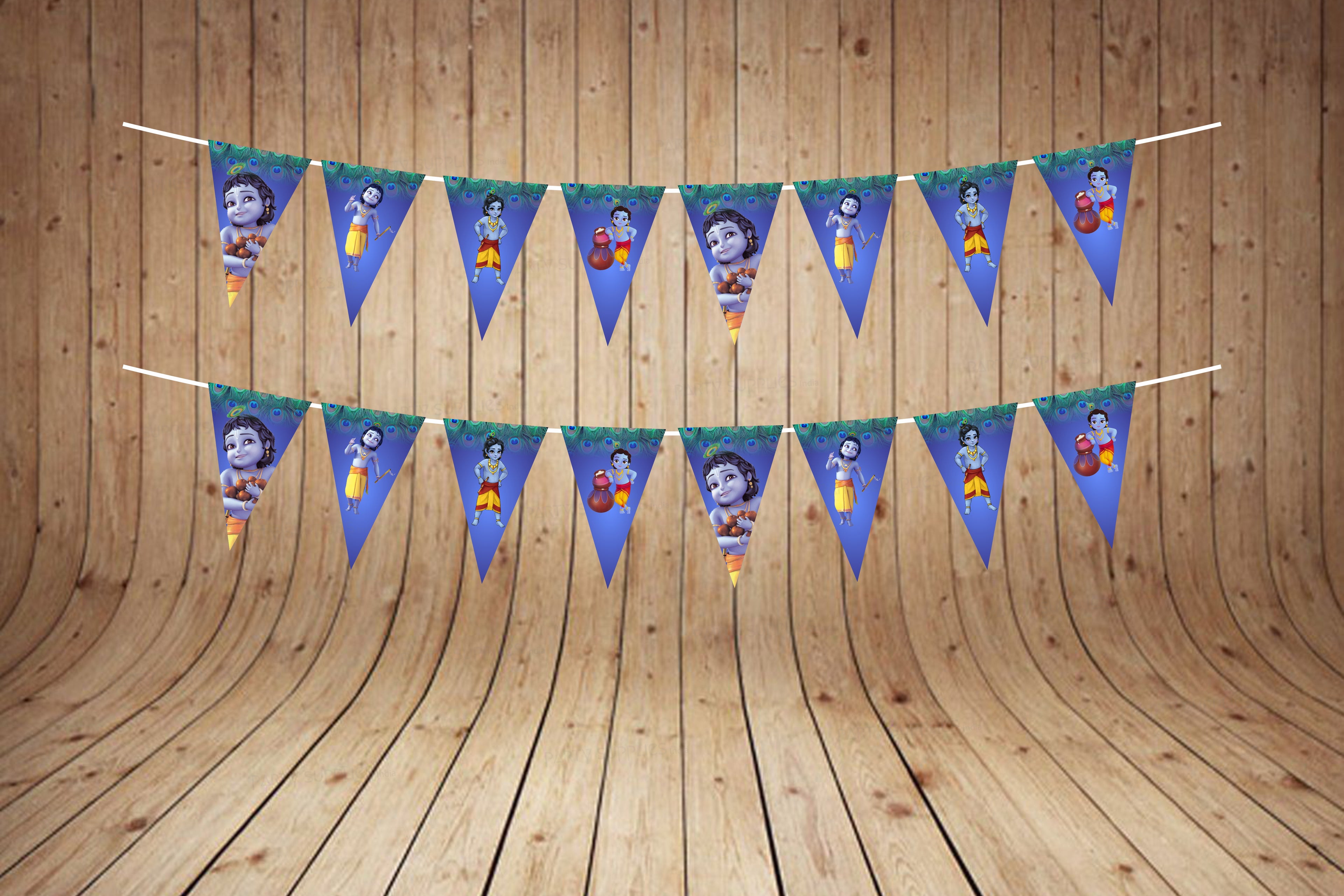 Little Krishna Flag Theme Hanging