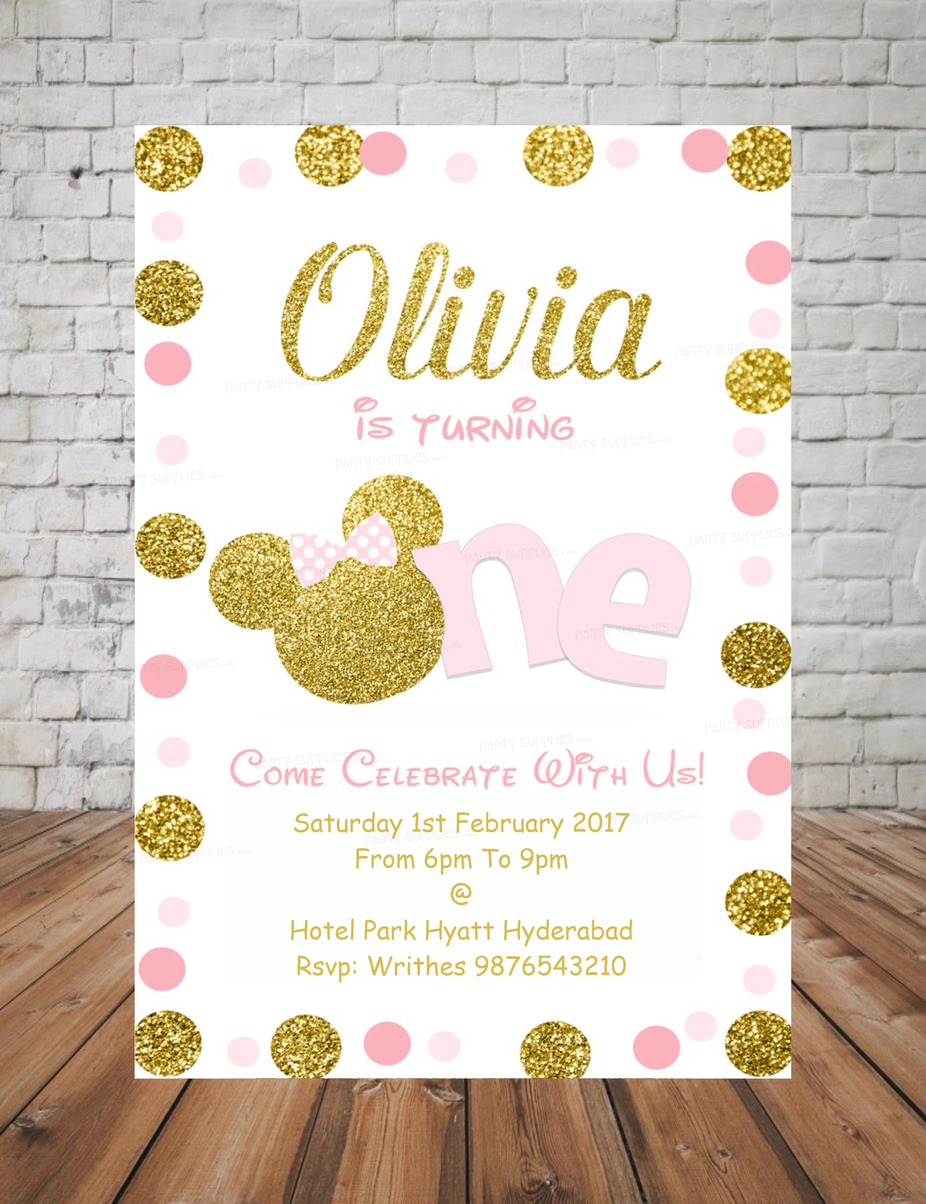 Minnie Mouse Theme Design Invite
