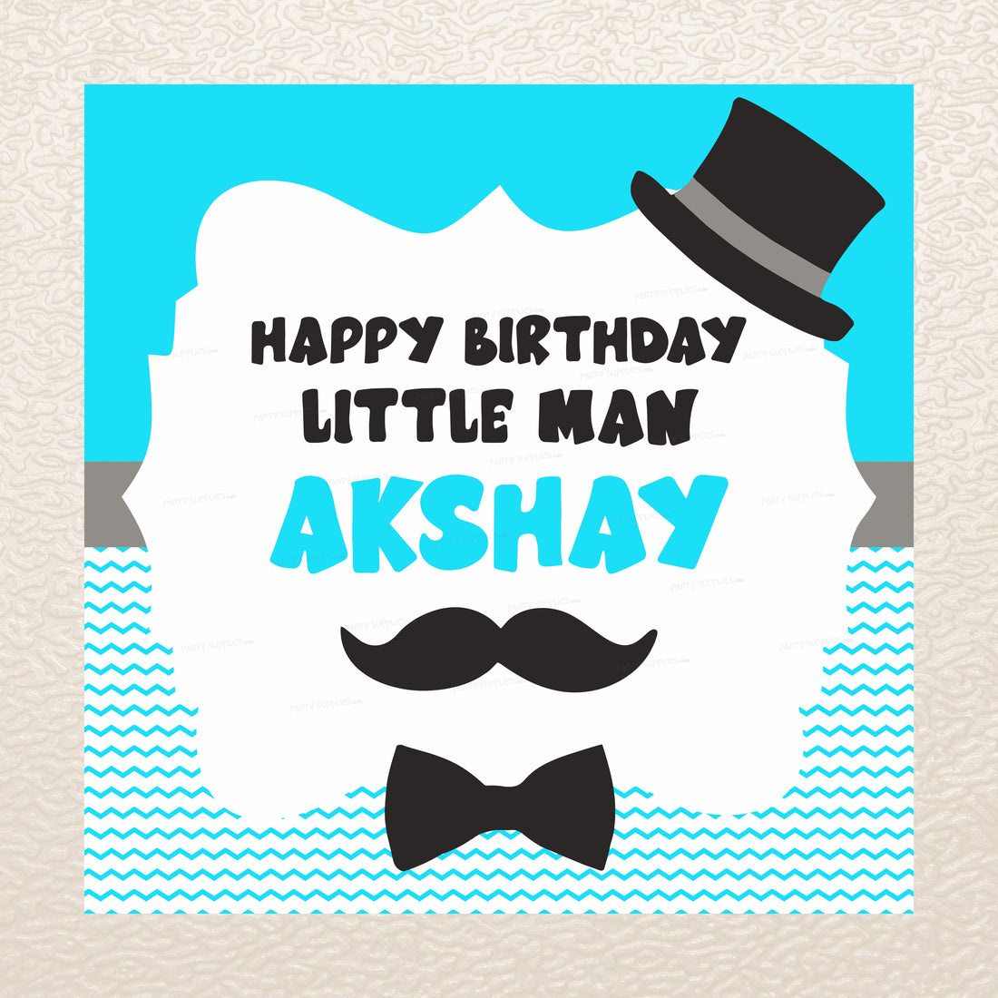 Little Man Theme Personalized Backdrop