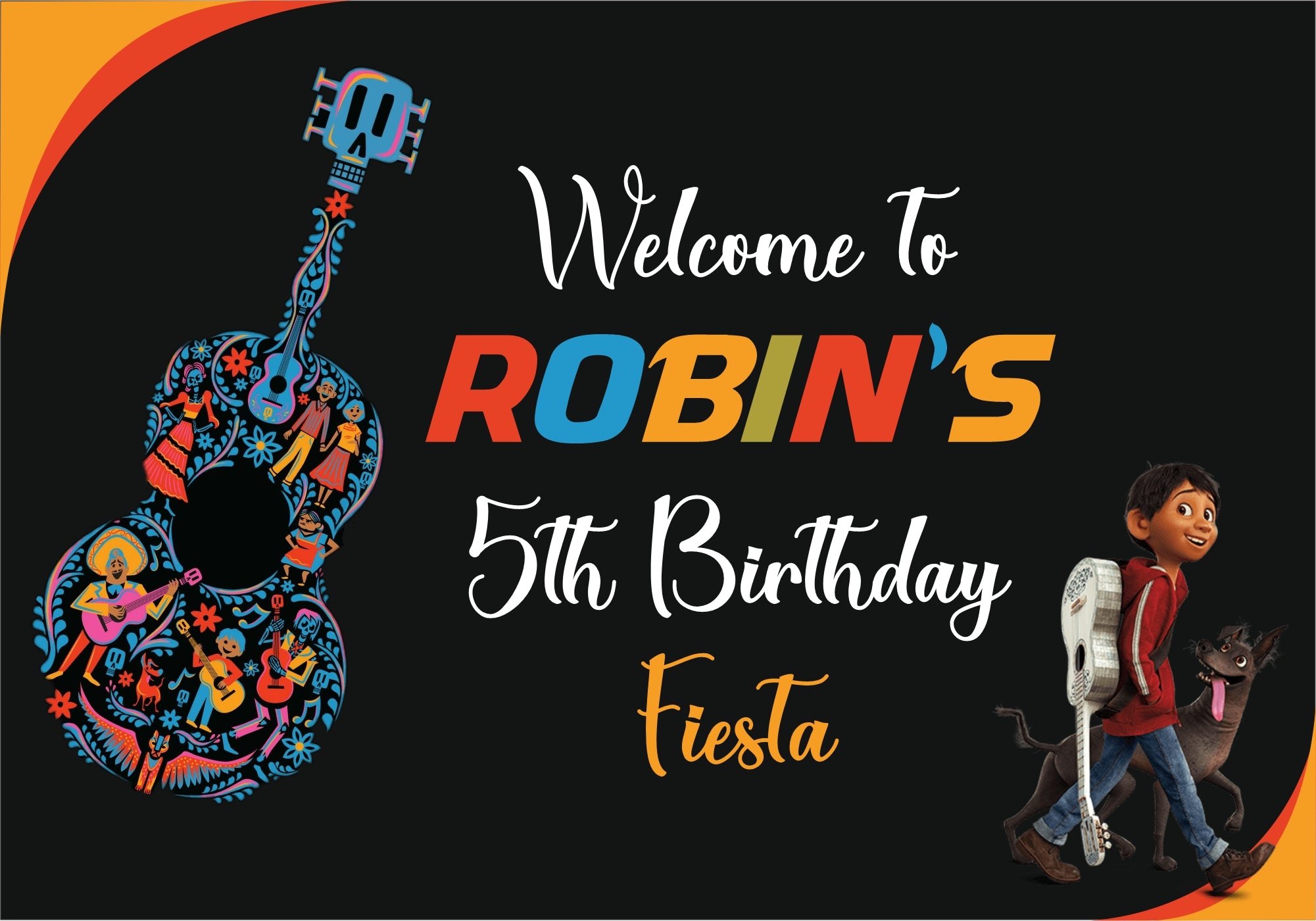 Coco Theme Personalized Welcome Board