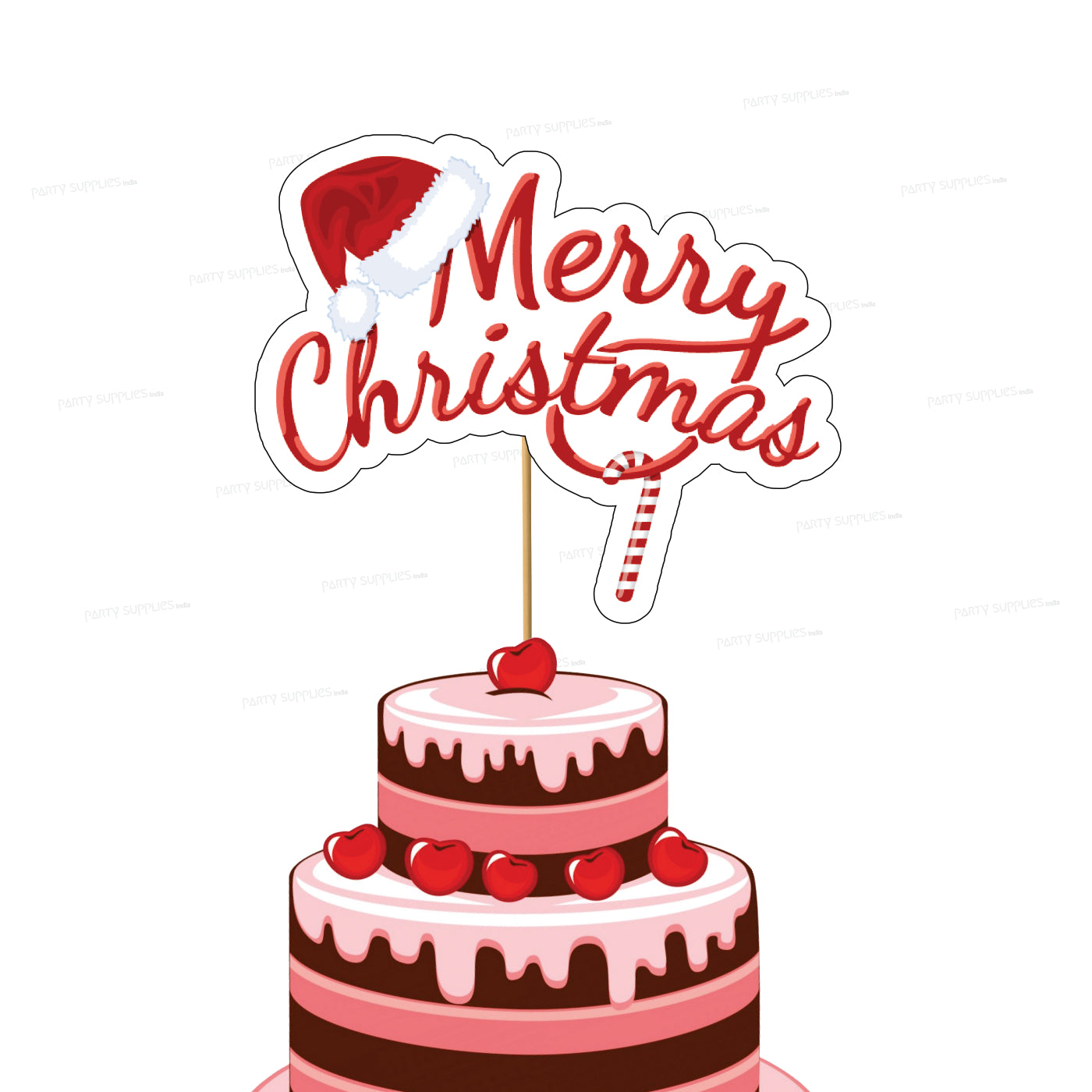 PSI Christmas Theme Cake Topper - 02
