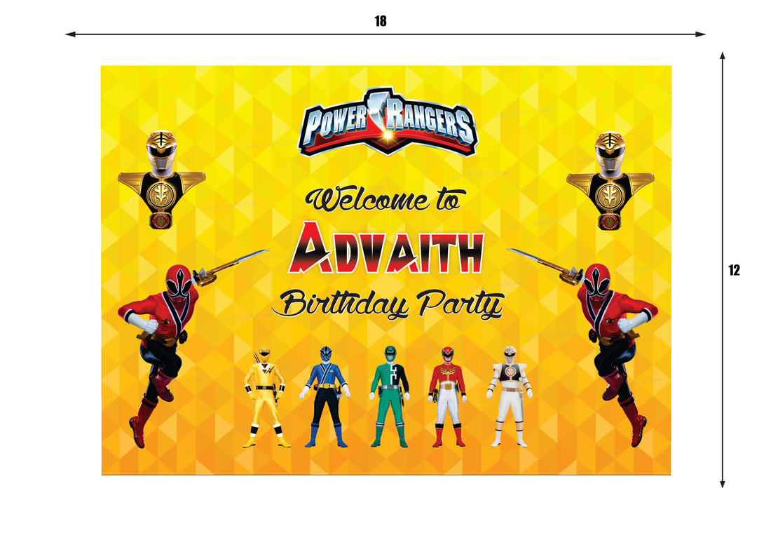 Power Rangers Theme Personalized Welcome Board