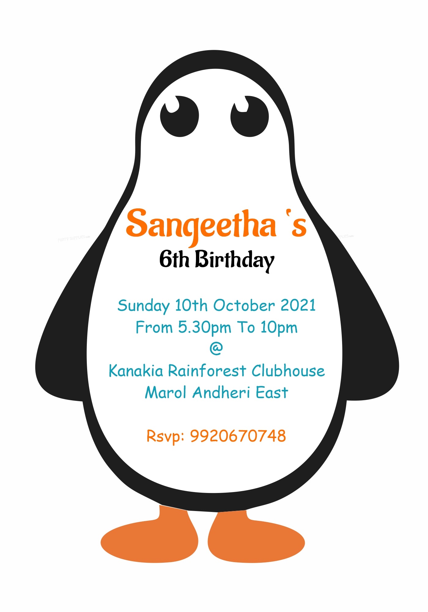 Penguin Theme Classic Invite
