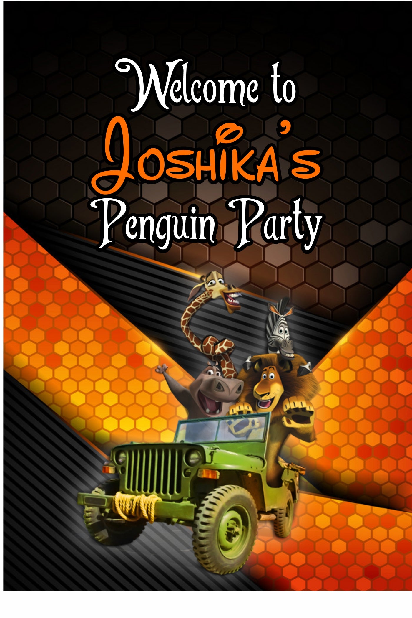 Penguin Theme Customized Welcome Board