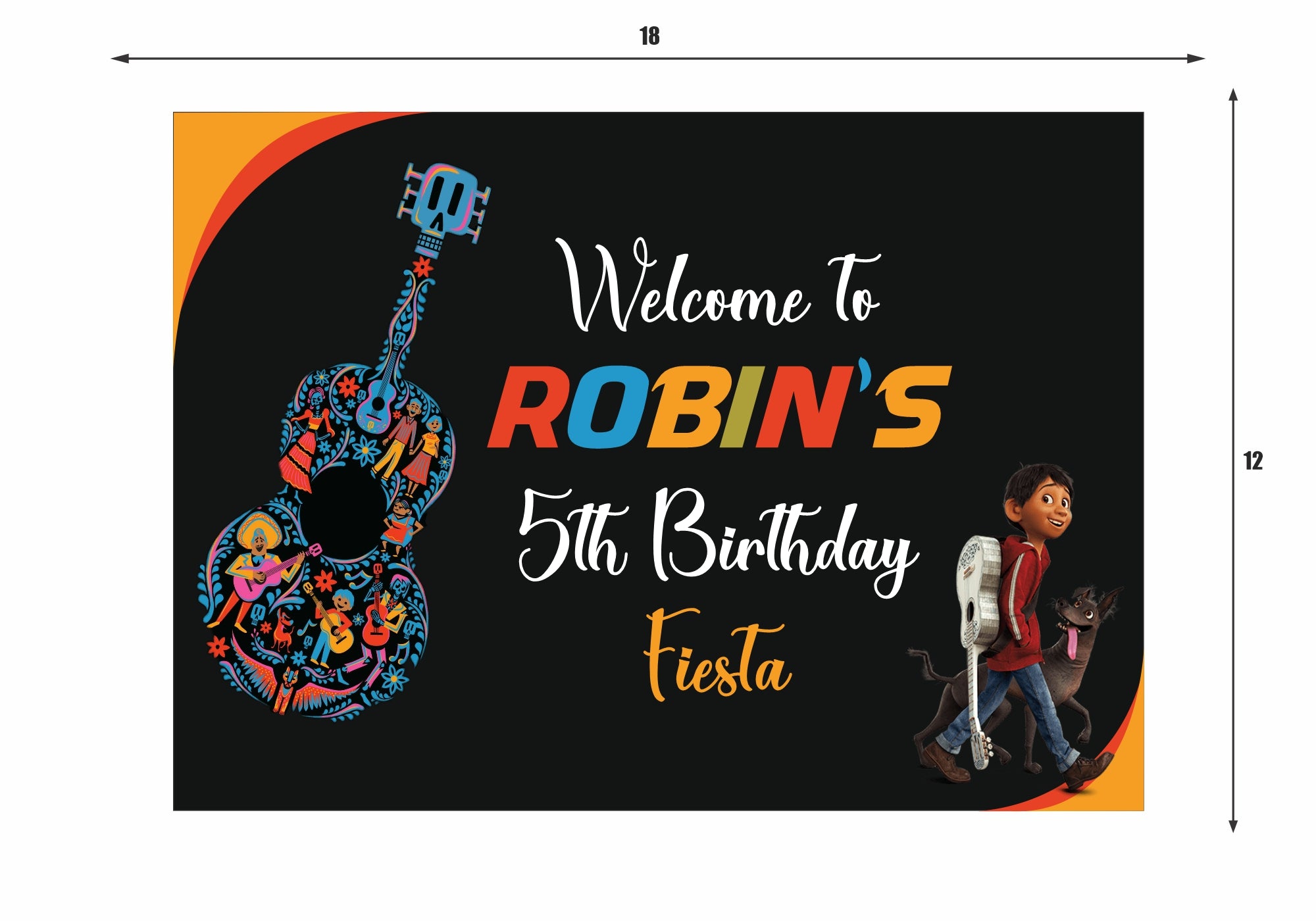 Coco Theme Personalized Welcome Board