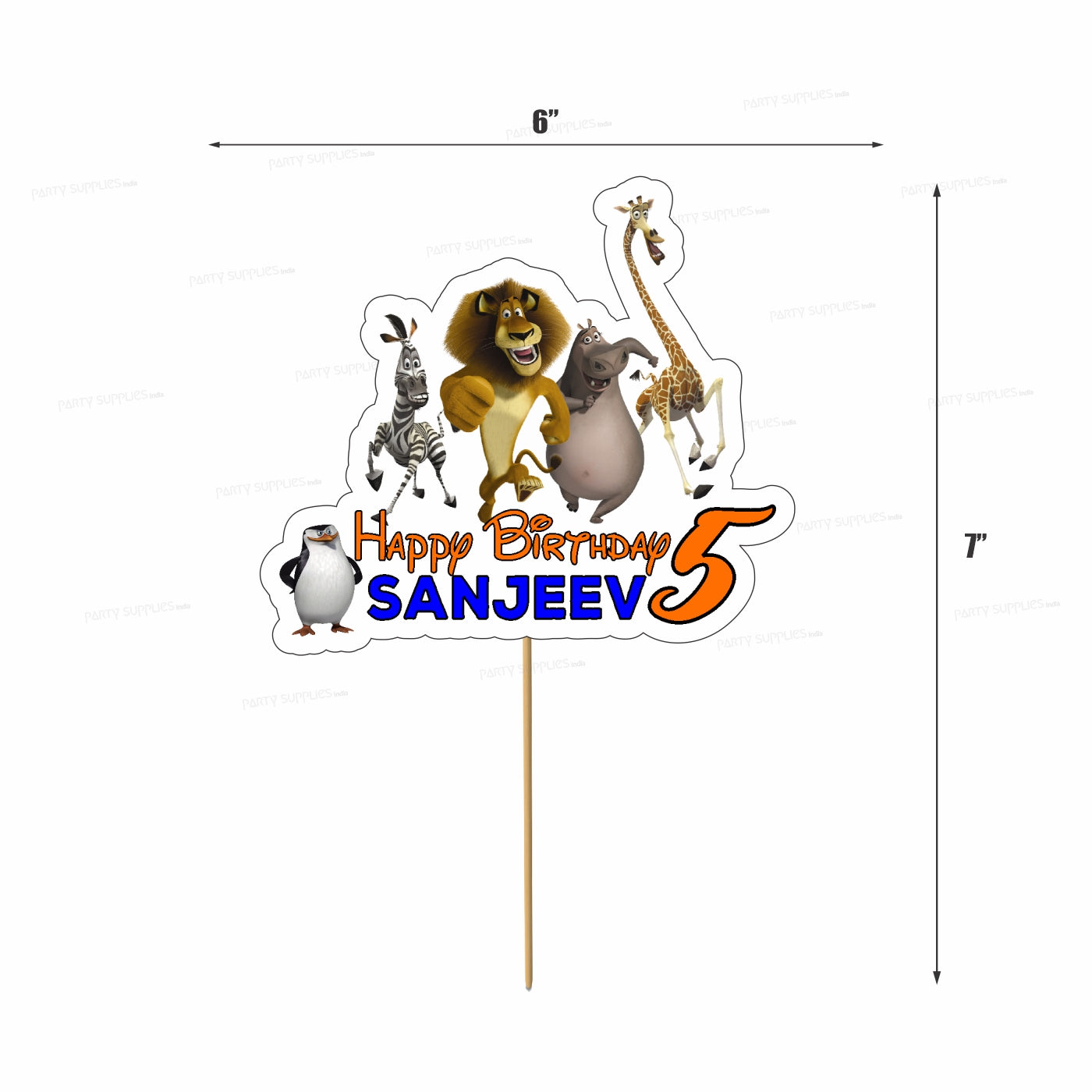 Penguin Theme Customized Cake Topper