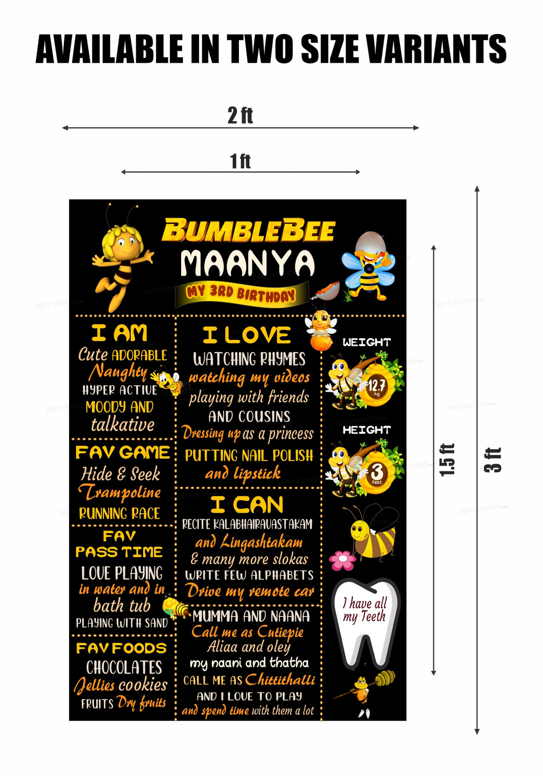 Bumble Bee Theme Chalk Board