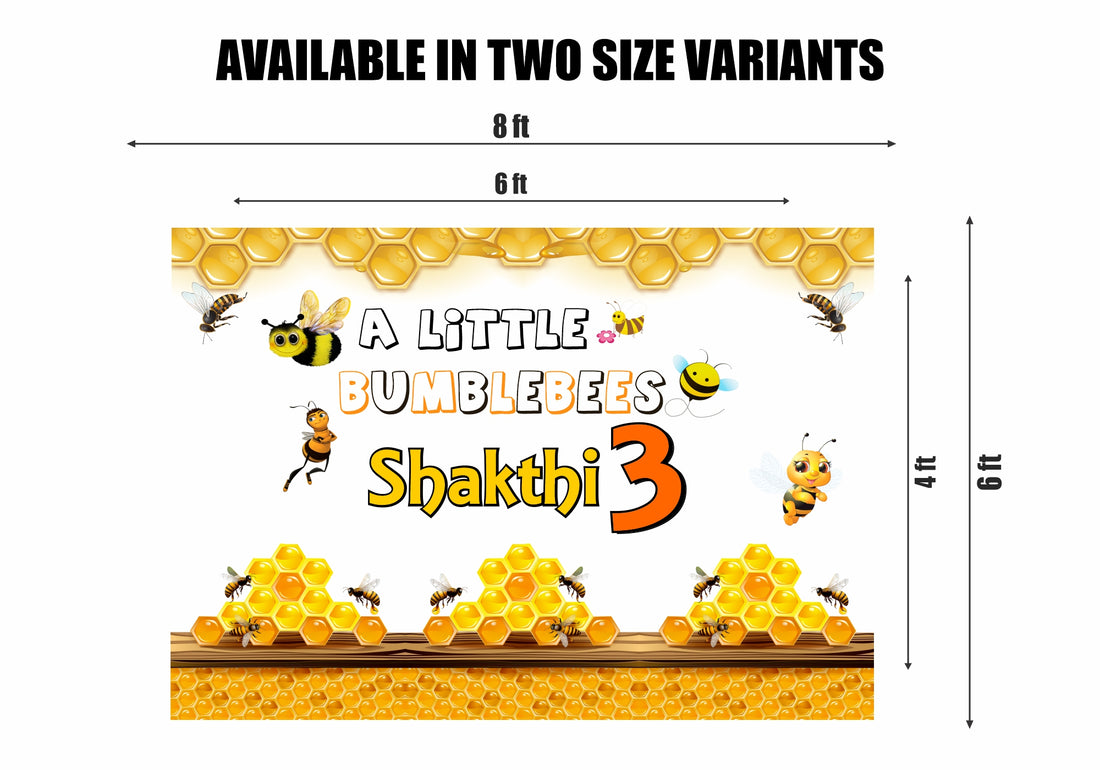 Bumble Bee Personalized Theme Backdrop