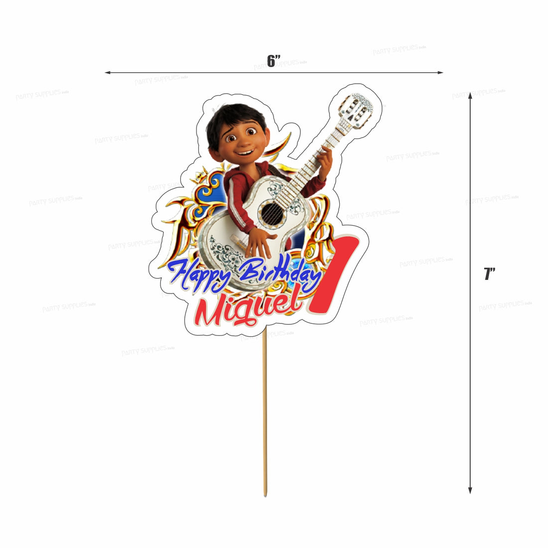 Coco Theme Personalized Cake Topper