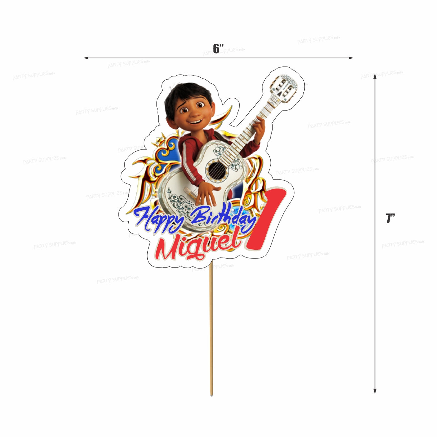 Coco Theme Personalized Cake Topper
