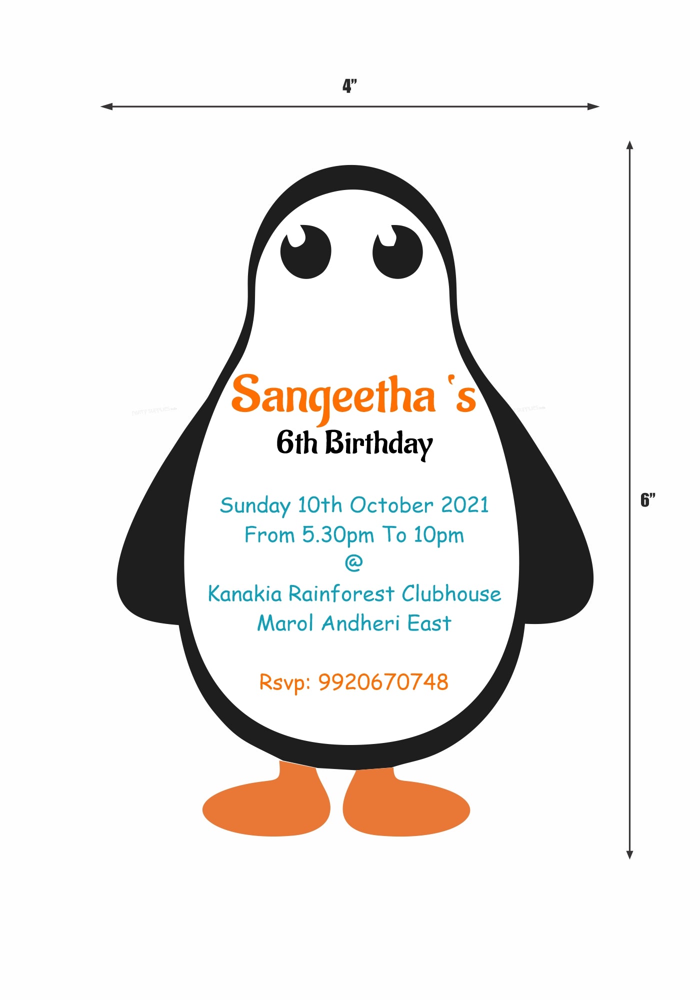 Penguin Theme Classic Invite
