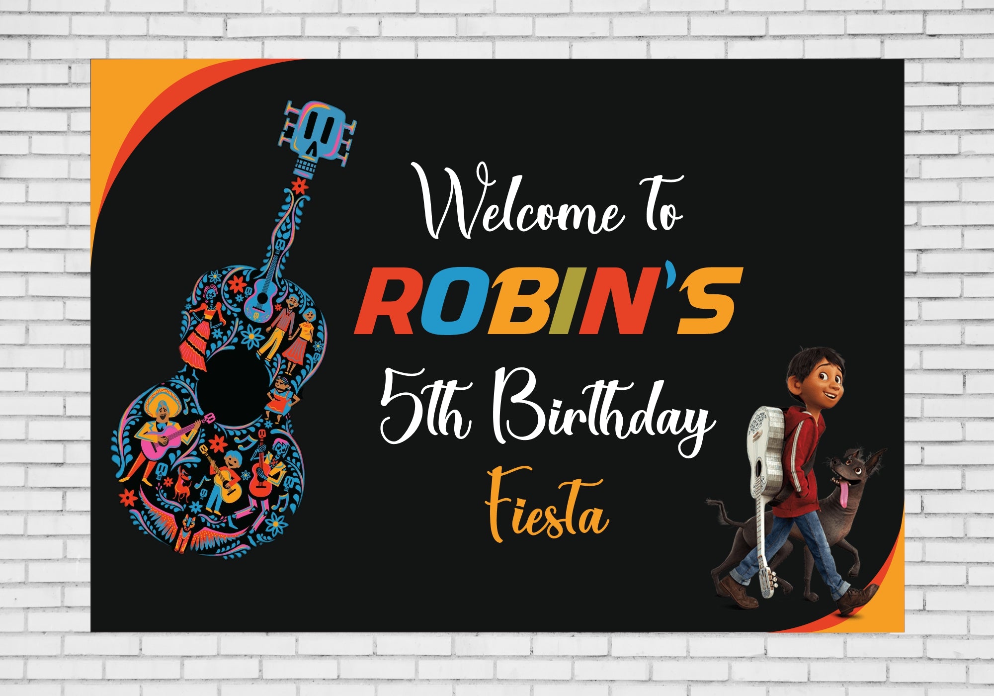 Coco Theme Personalized Welcome Board