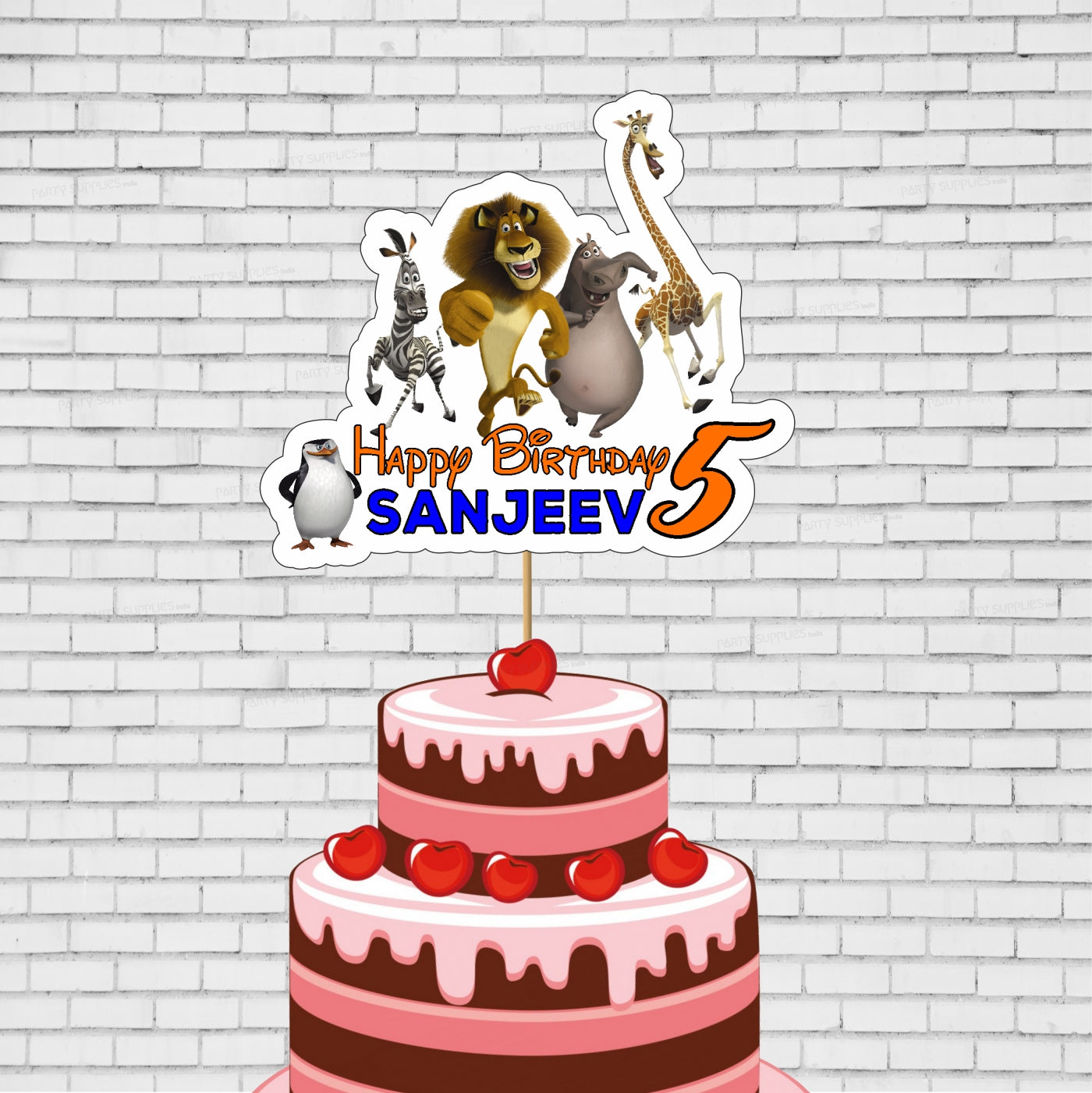 Penguin Theme Customized Cake Topper