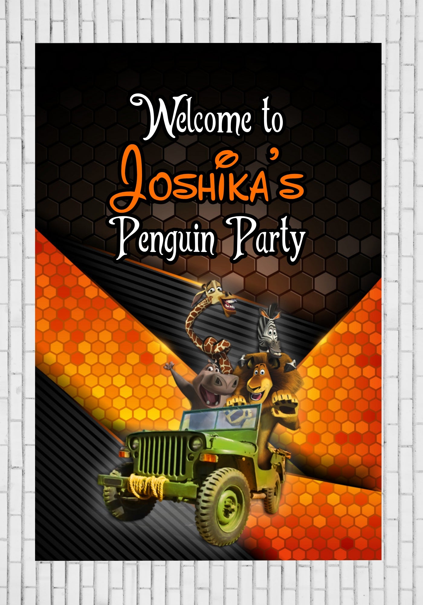 Penguin Theme Customized Welcome Board