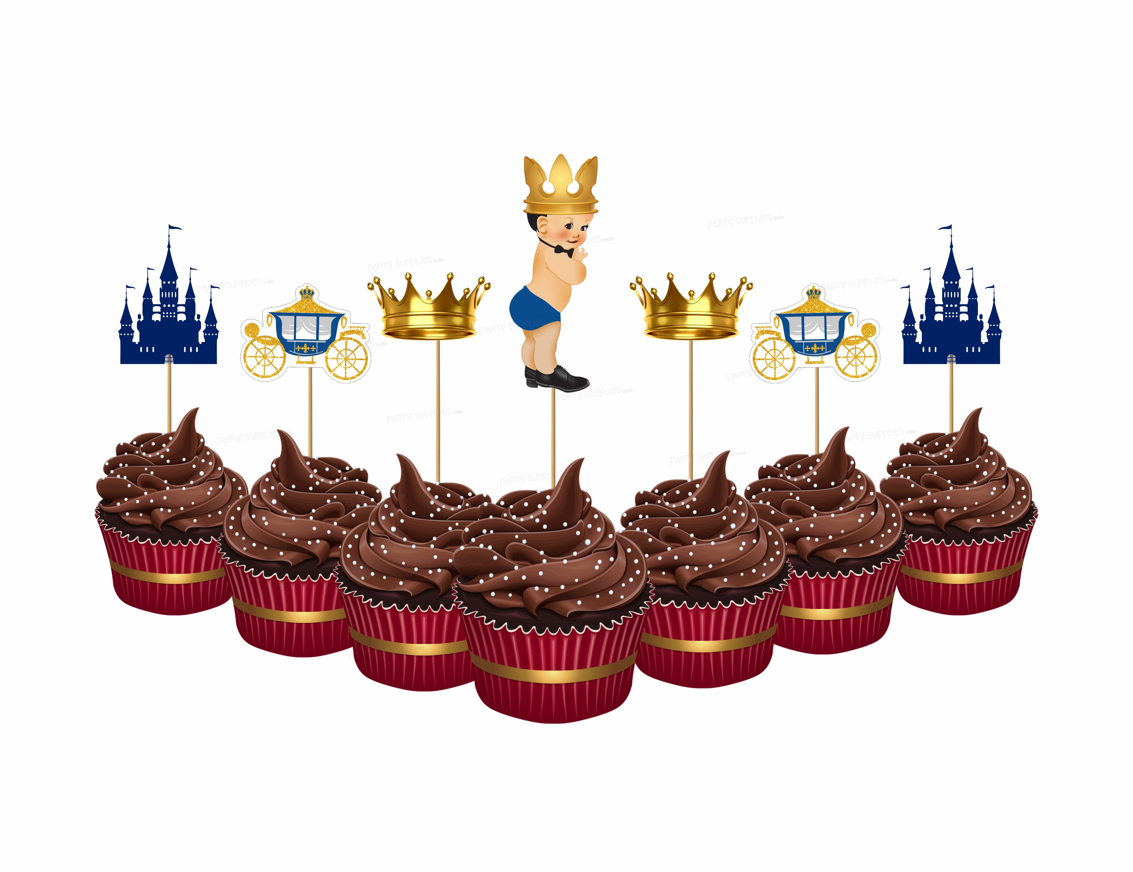 Prince Theme Customized Cup Cake Topper