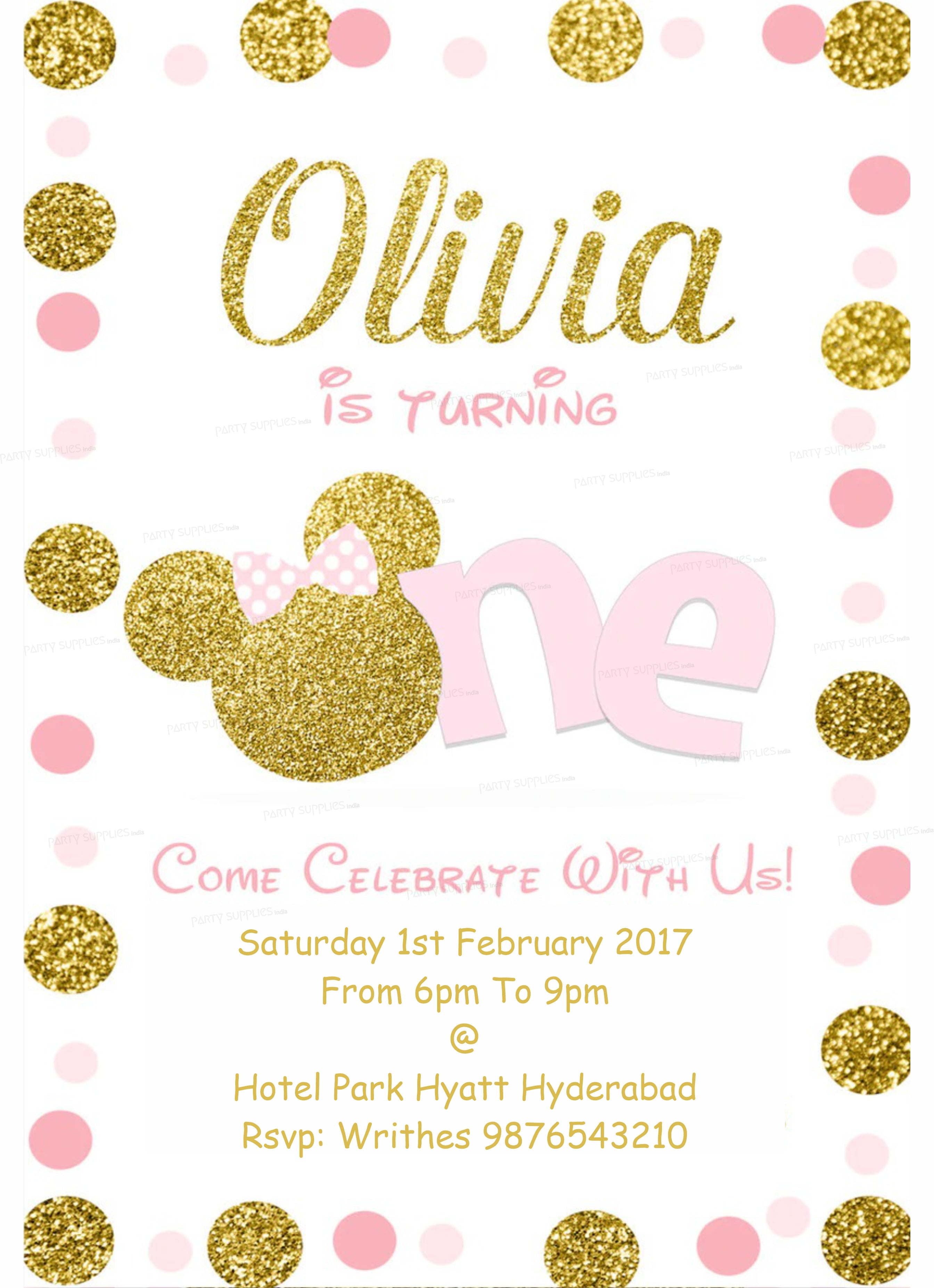 Minnie Mouse Theme Design Invite