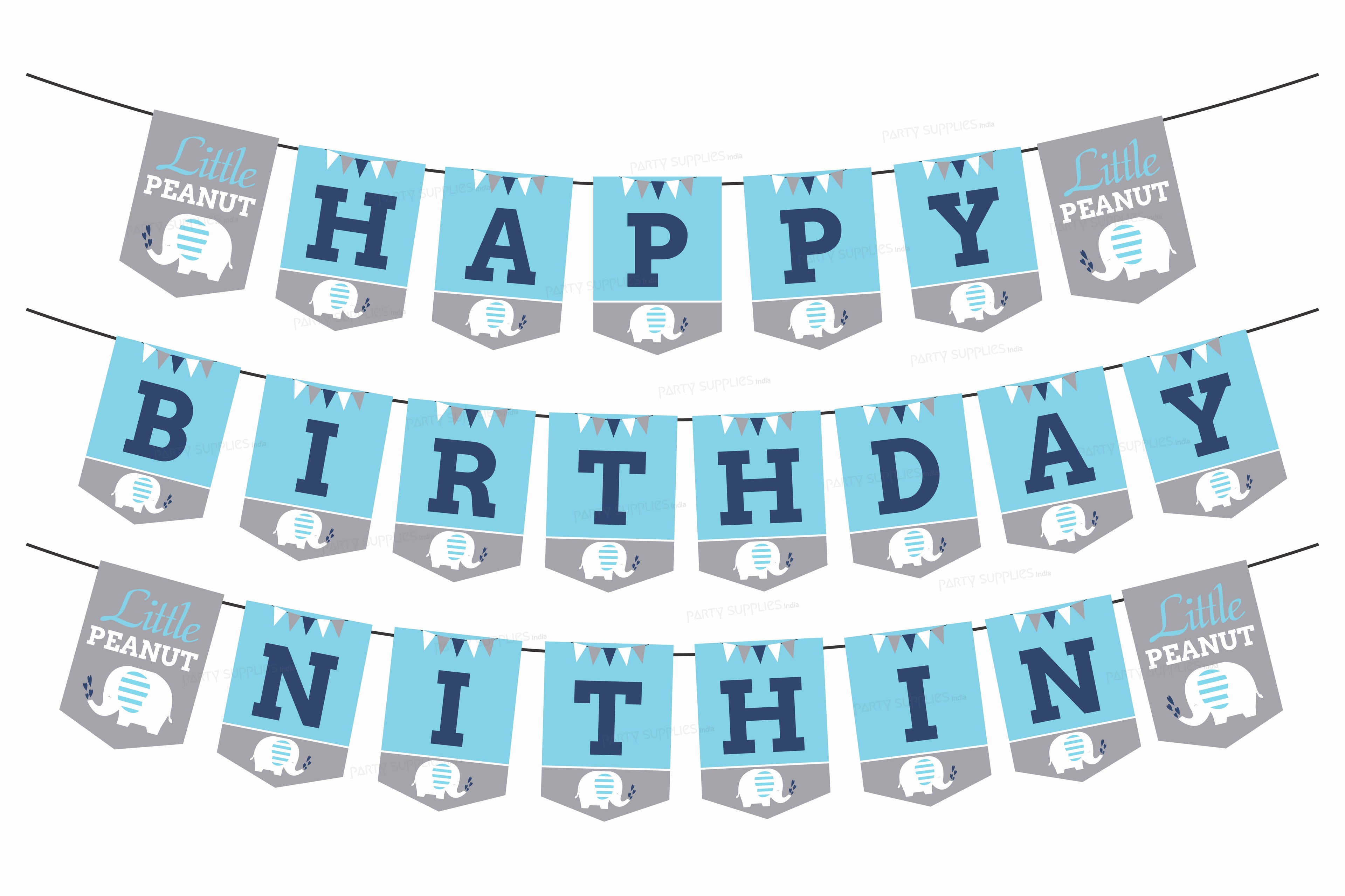 Blue Elephant Theme Customized Hanging