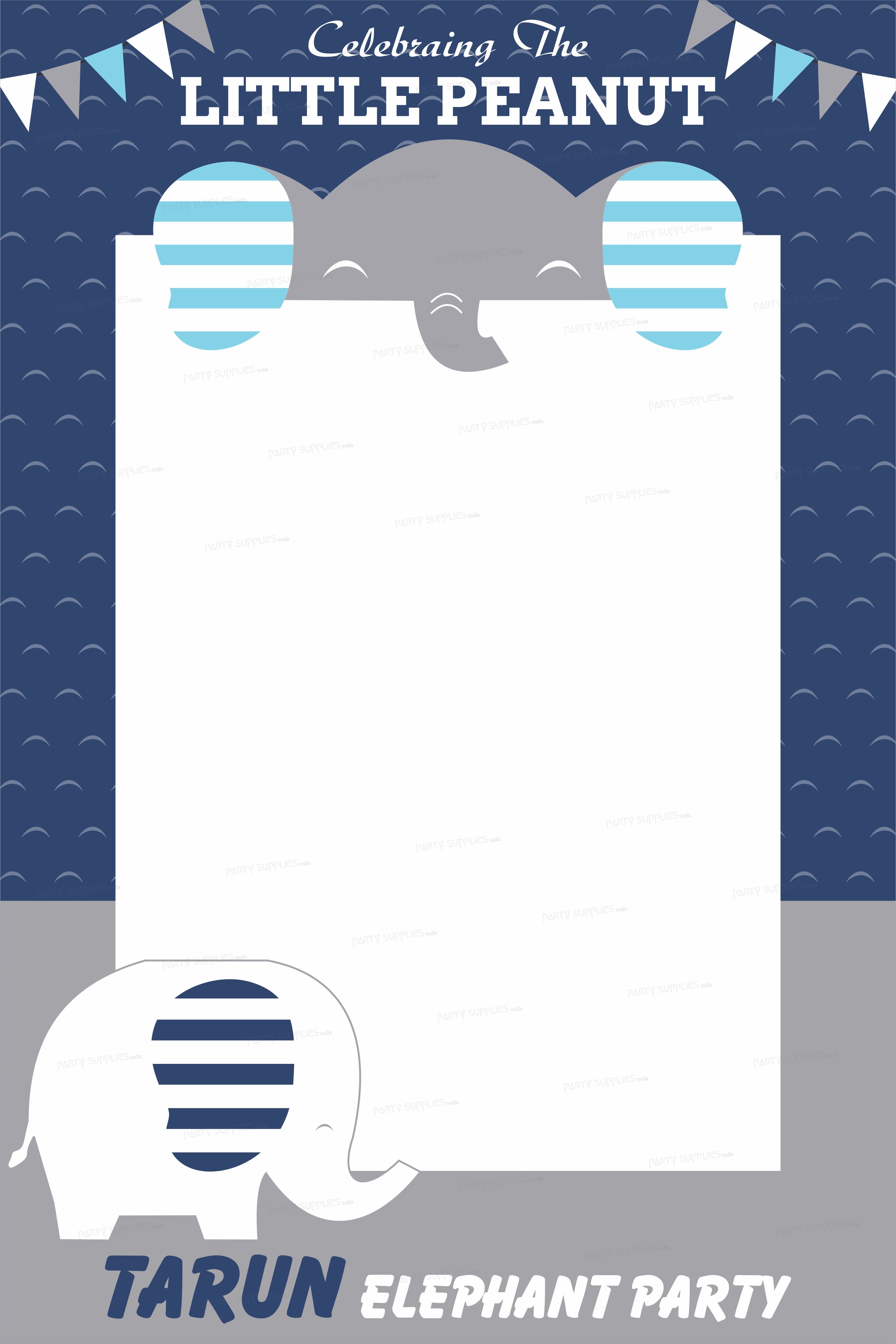 Blue Elephant Theme Customized Photobooth